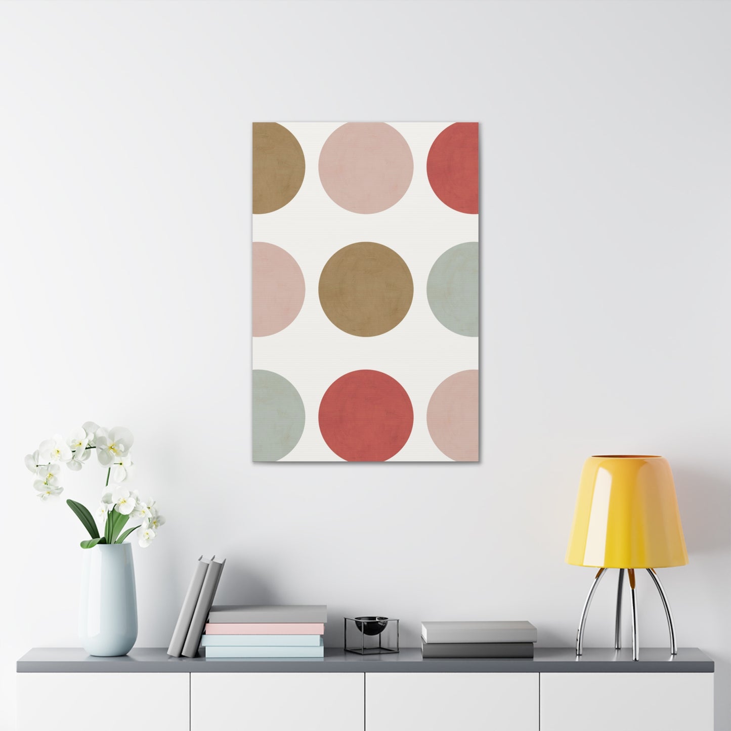 Earth Toned Dots Canvas