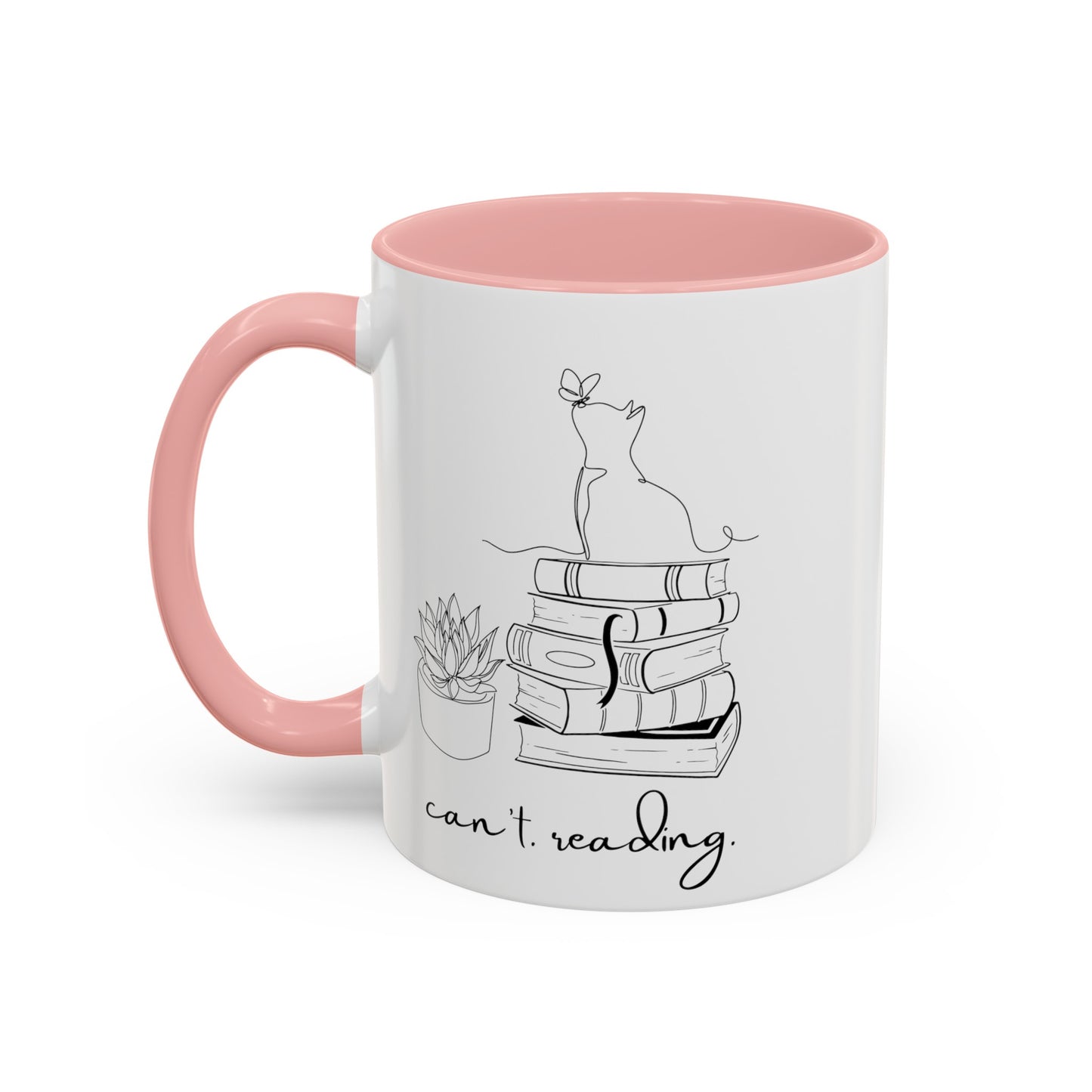 Cat Book Plant Coffee Mug