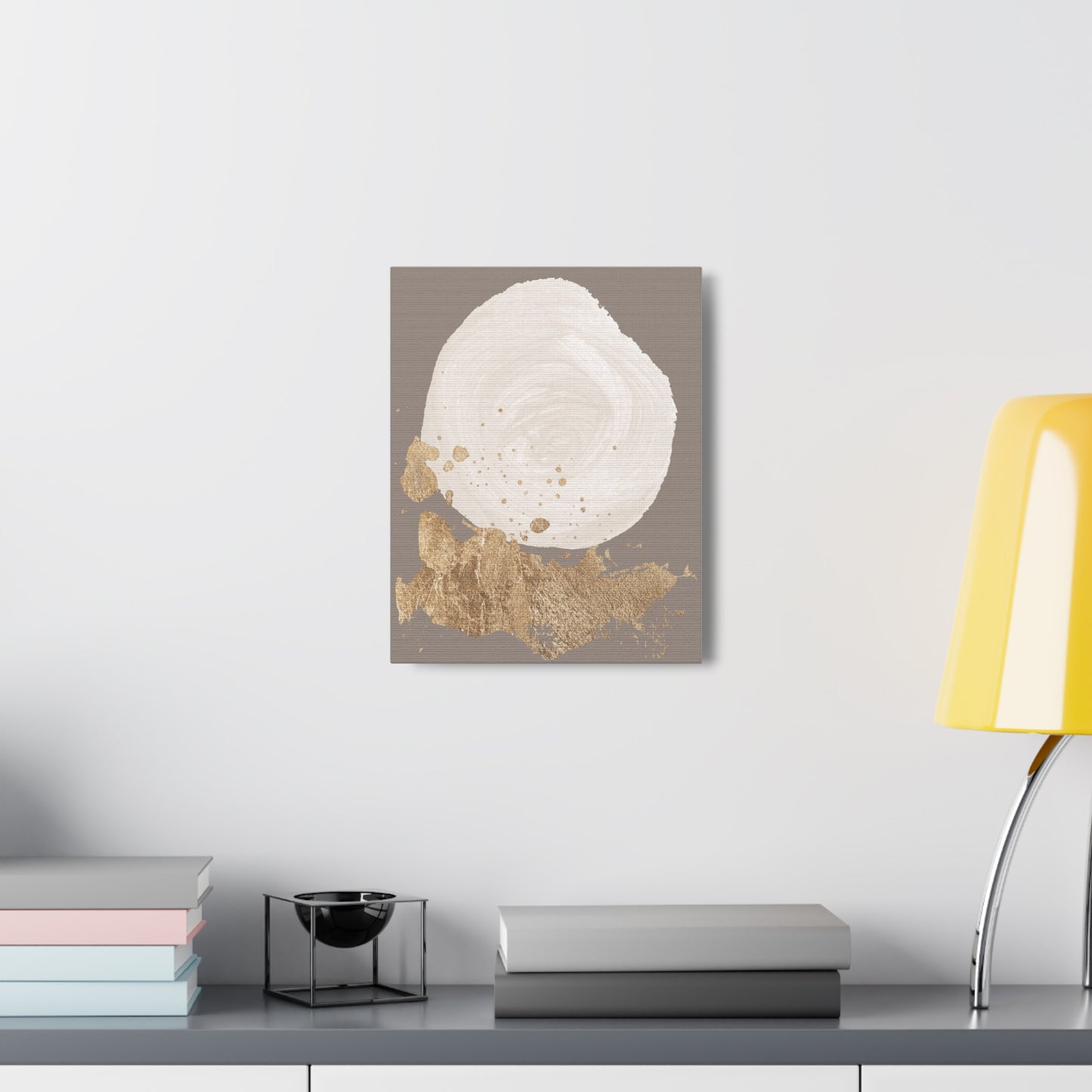 Gold Beige Coffee Abstract Canvas