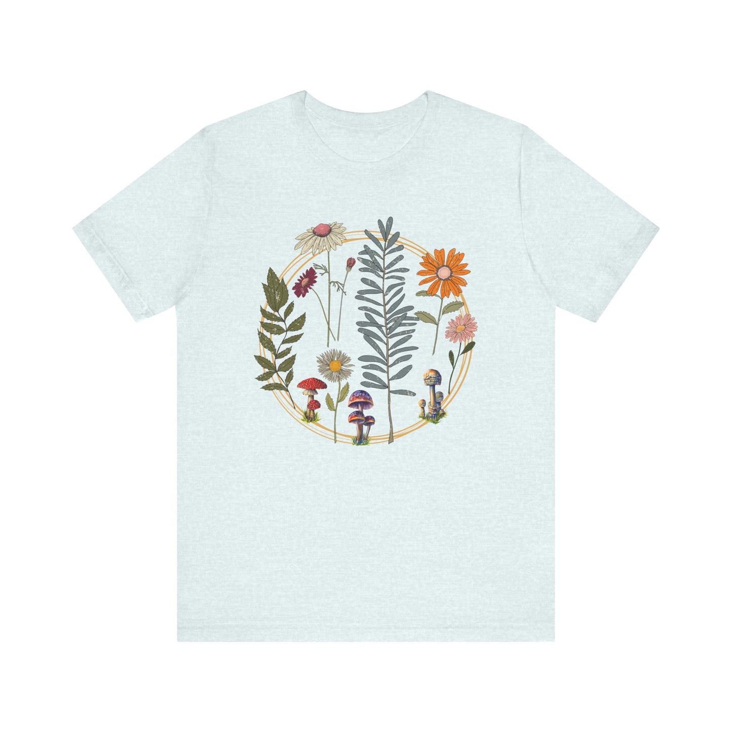 Flower and Mushroom T-Shirt