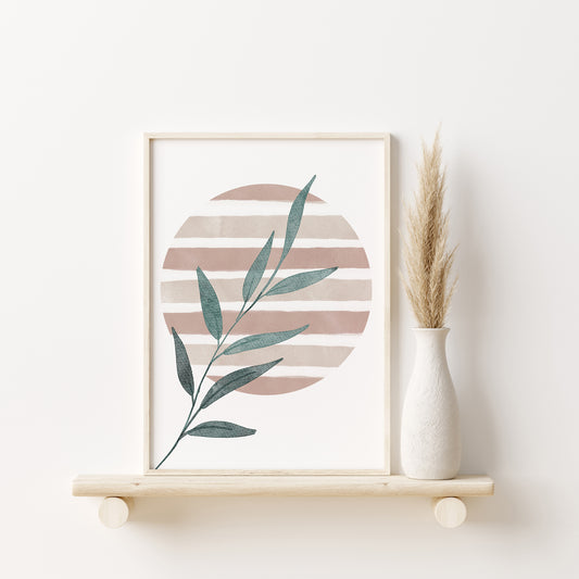 Boho Plant Art Print (frame not included)