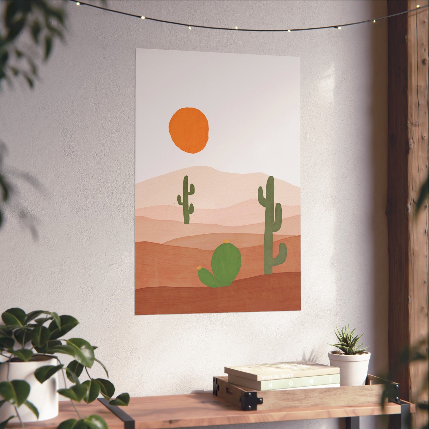 Southwestern Cactus Art Print (frame not included)