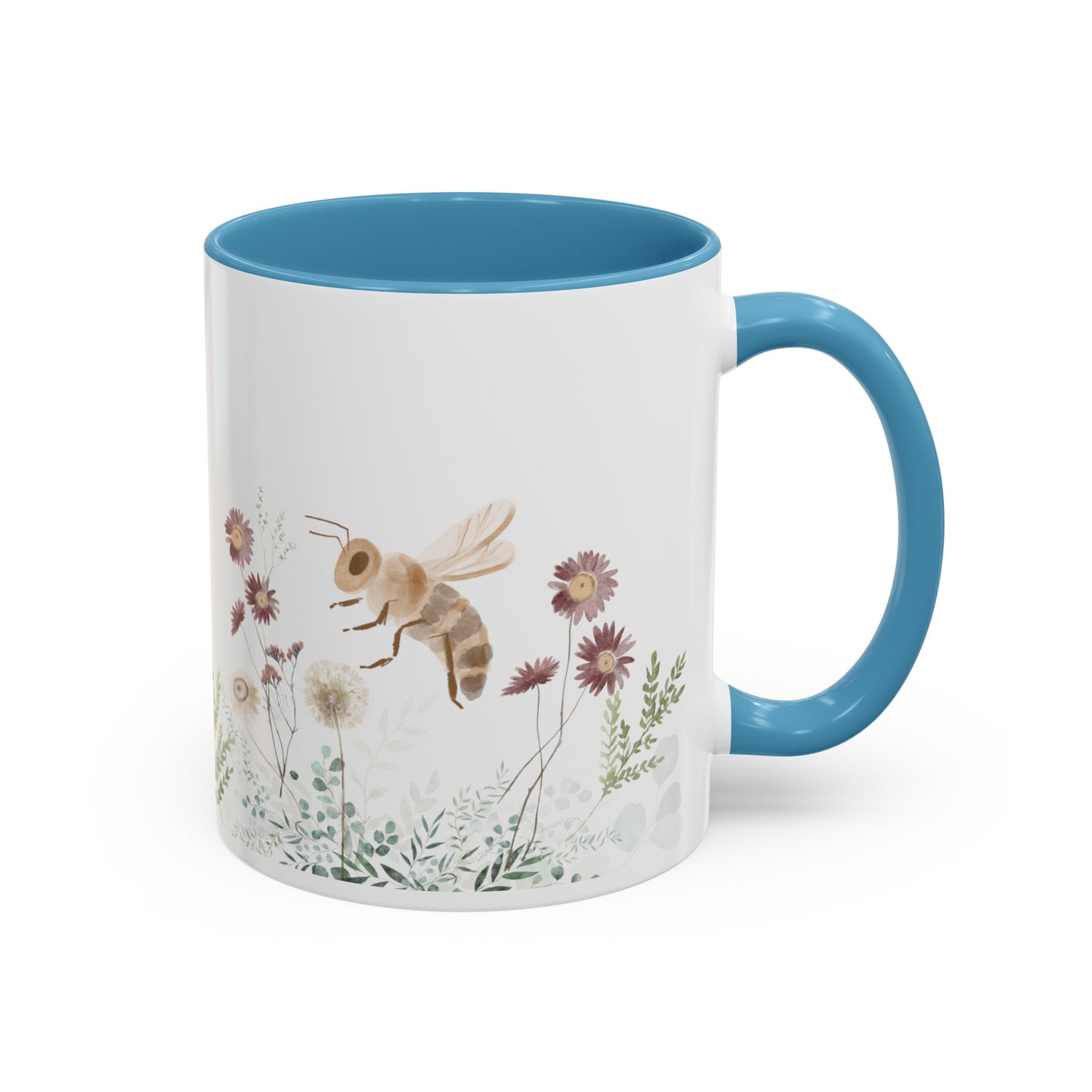 Bee and Flowers Coffee Mug