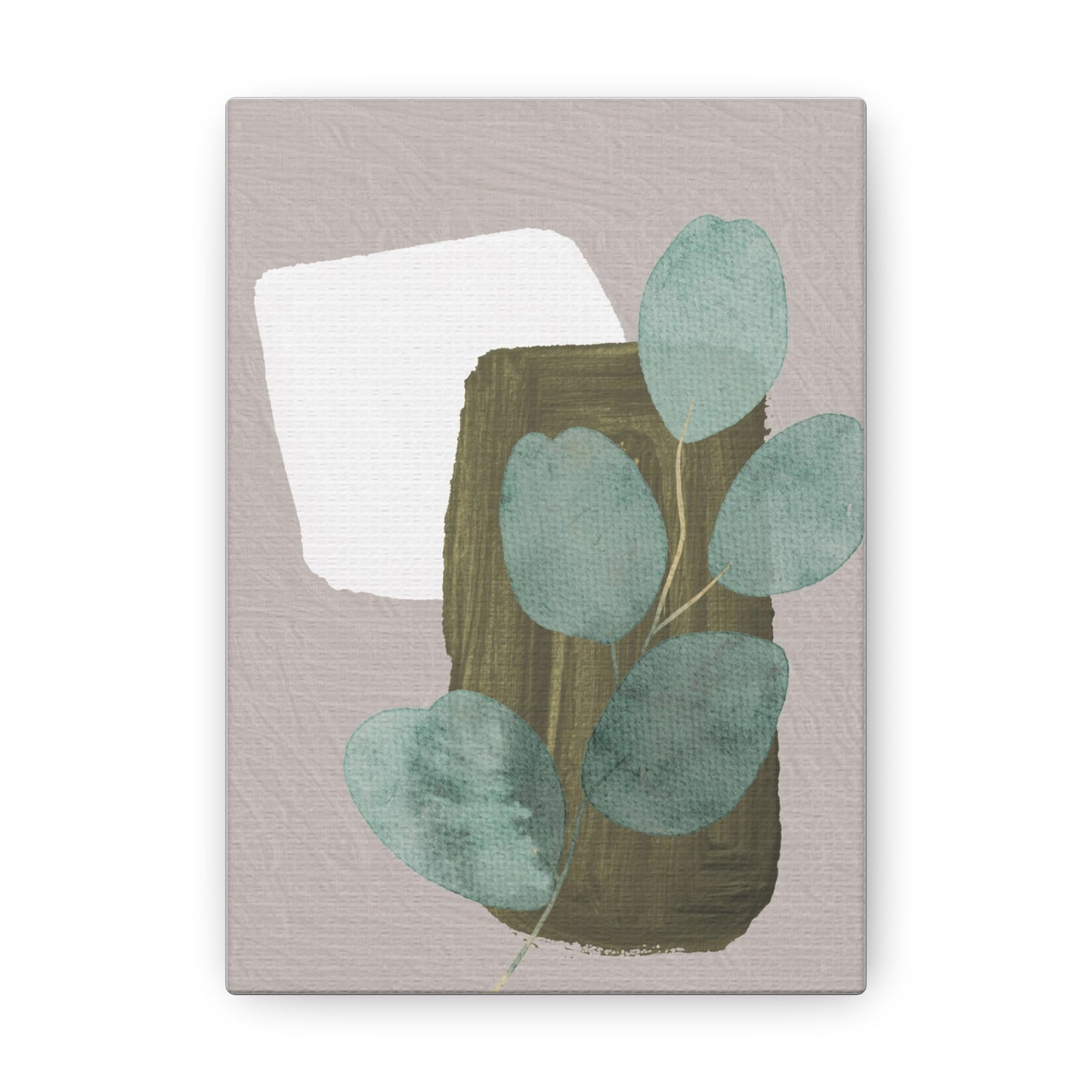 Earth Toned Abstract Plant Canvas