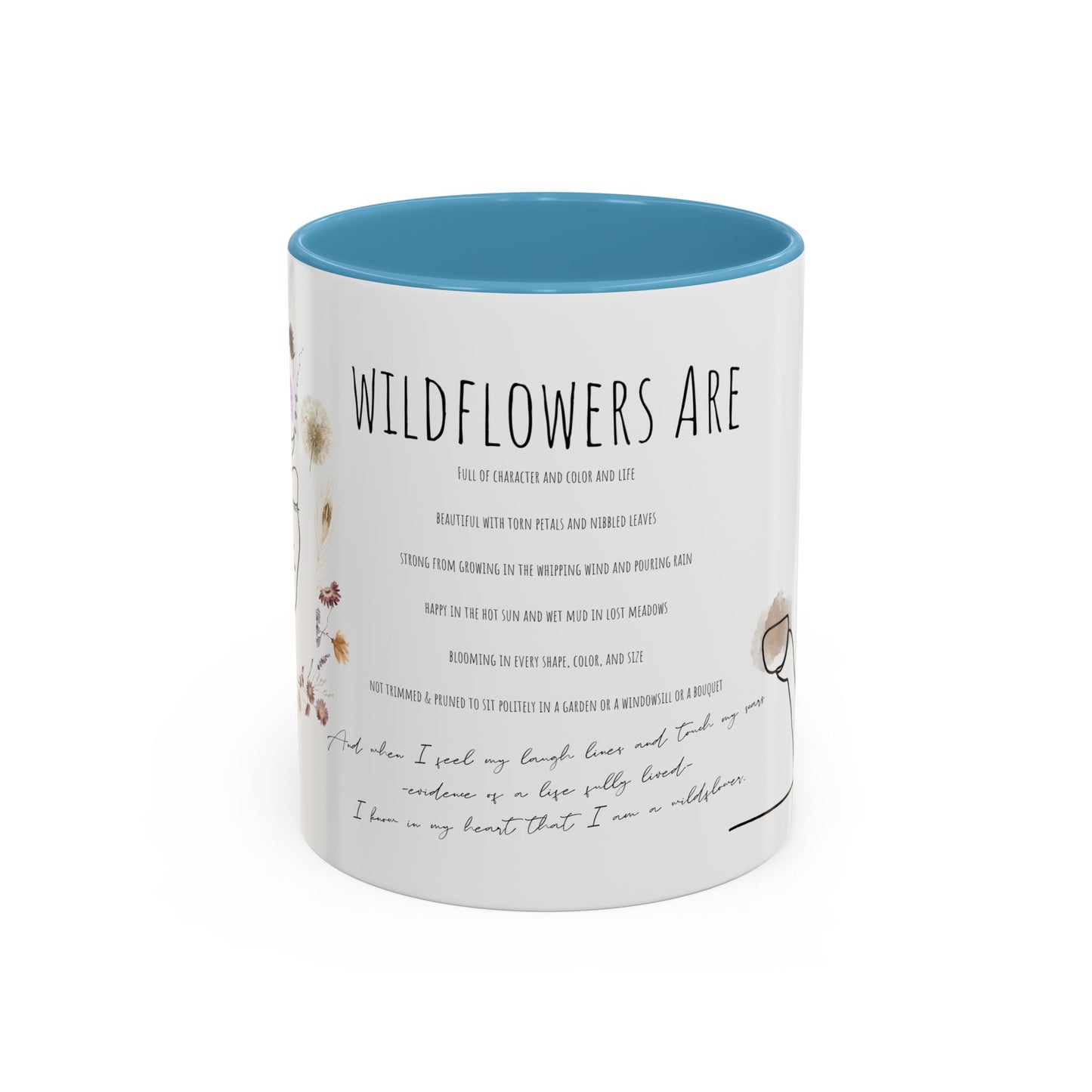 Floral Design Coffee Mug, Cozy Gift for Readers, Cute Decor for Home, Perfect for Coffee Lovers, Unique Kitchen Accessories