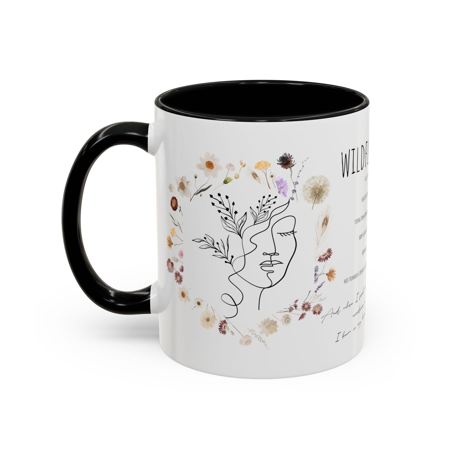 Floral Design Coffee Mug, Cozy Gift for Readers, Cute Decor for Home, Perfect for Coffee Lovers, Unique Kitchen Accessories