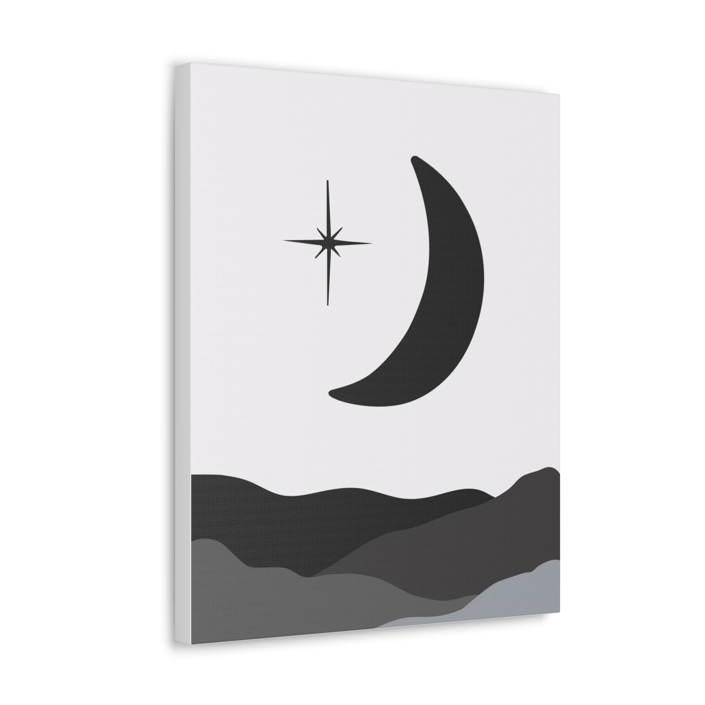 Moon and Clouds Canvas