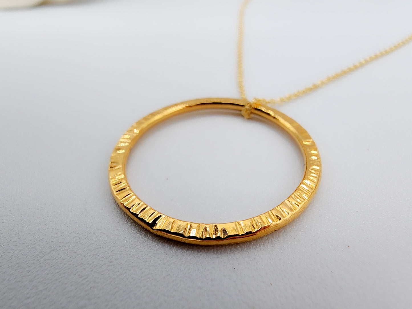 Gold-Filled Bark Necklace