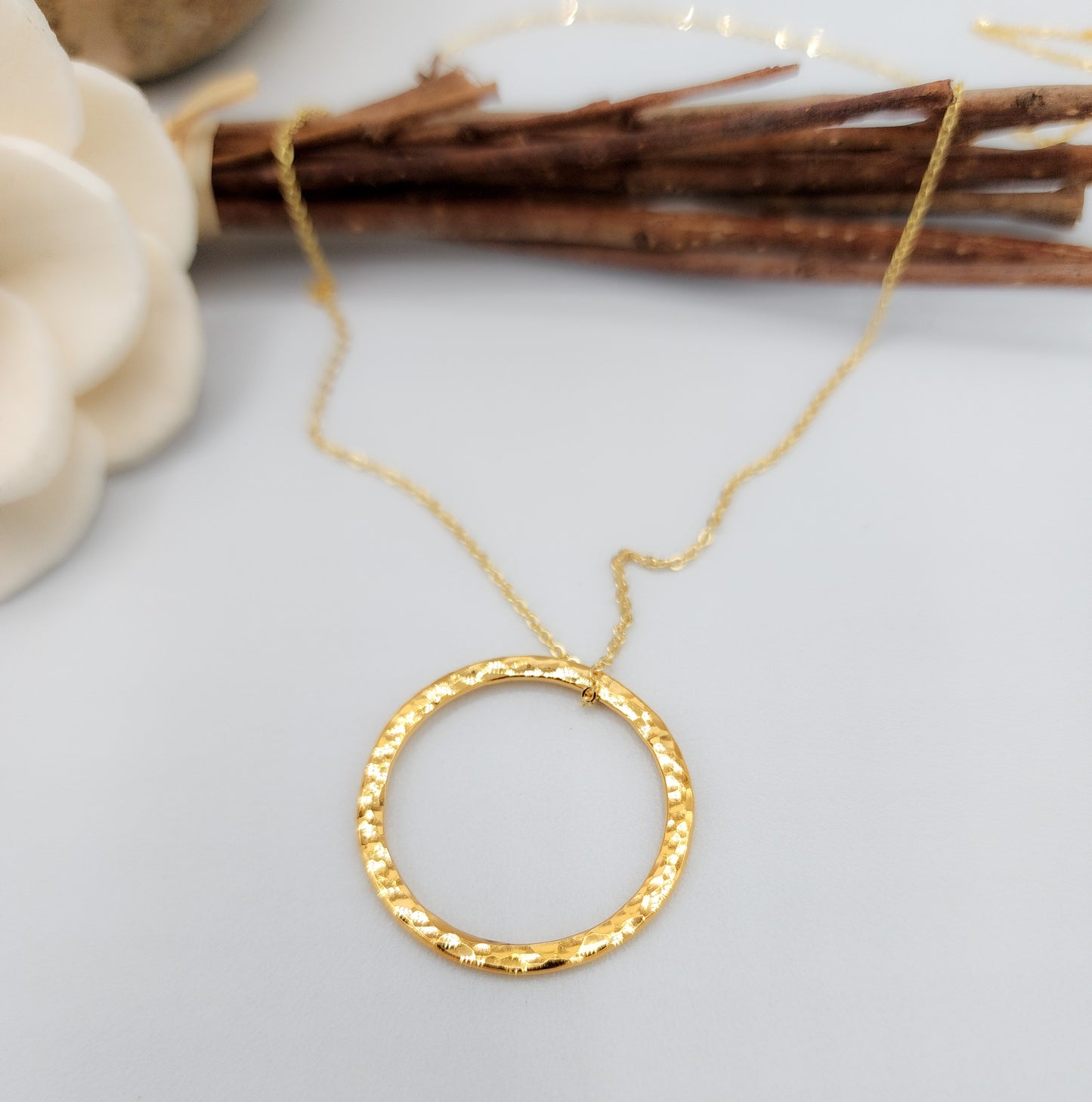 Hammered Gold-Filled Necklace