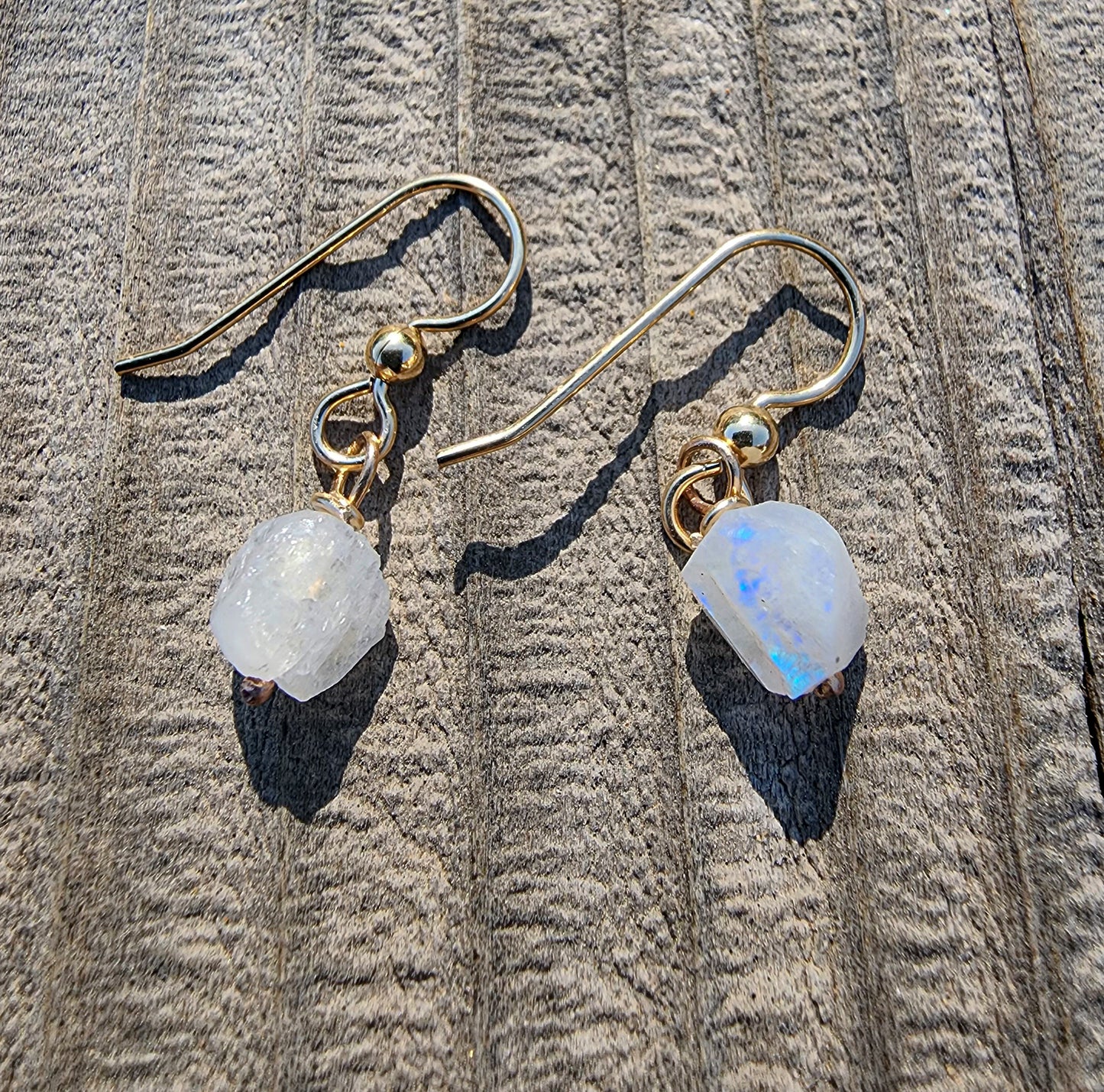Raw Moonstone Earrings
