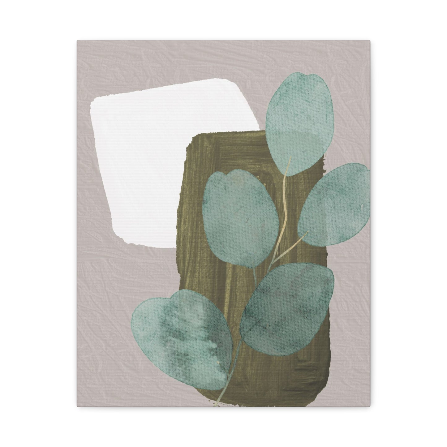 Earth Toned Abstract Plant Canvas