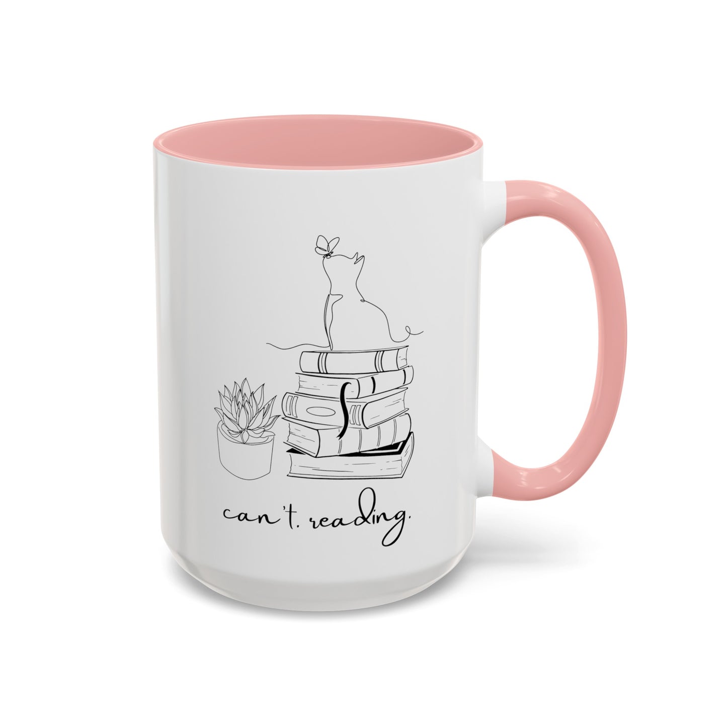 Cat Book Plant Coffee Mug