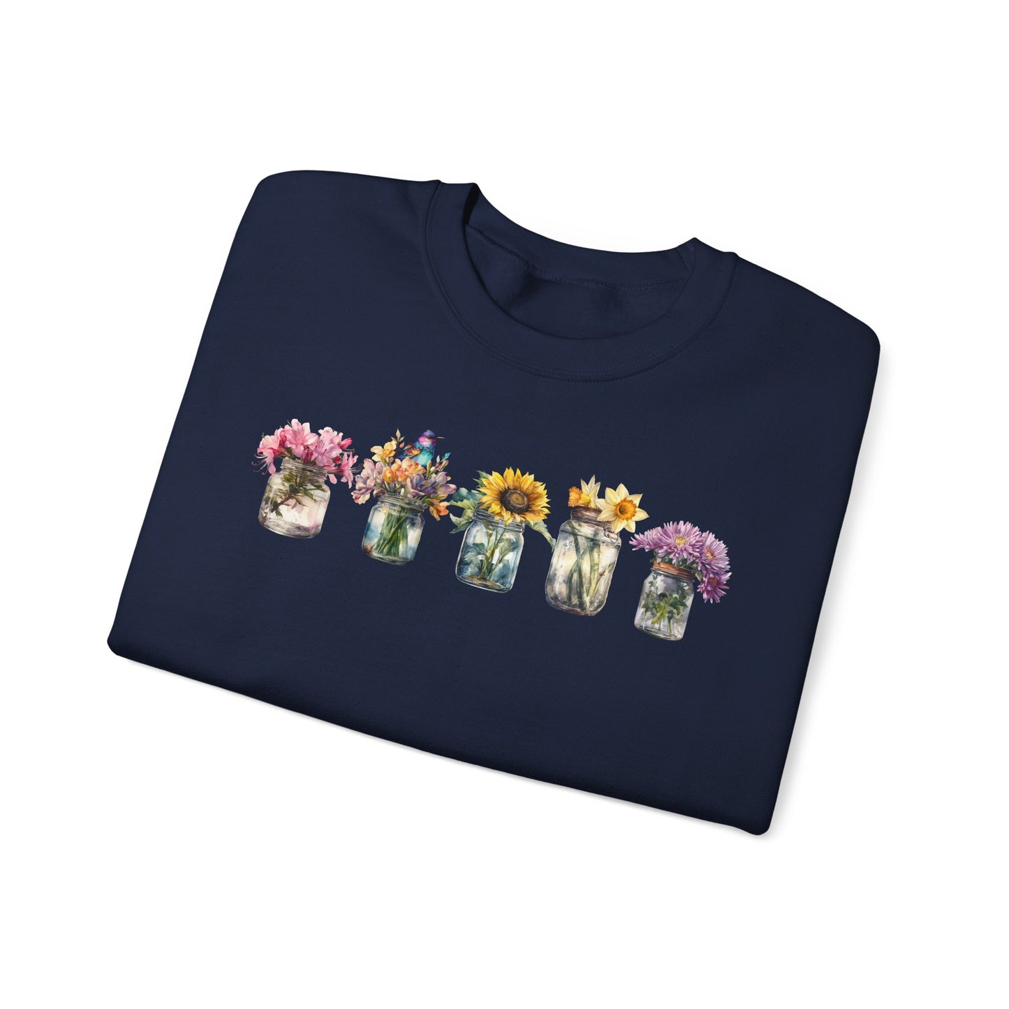 Floral Crewneck Sweatshirt - Cozy Gift for Nature Lovers, Comfortable Warmth for Fall, Spring Fashion, Ideal for Casual Outings, [...]