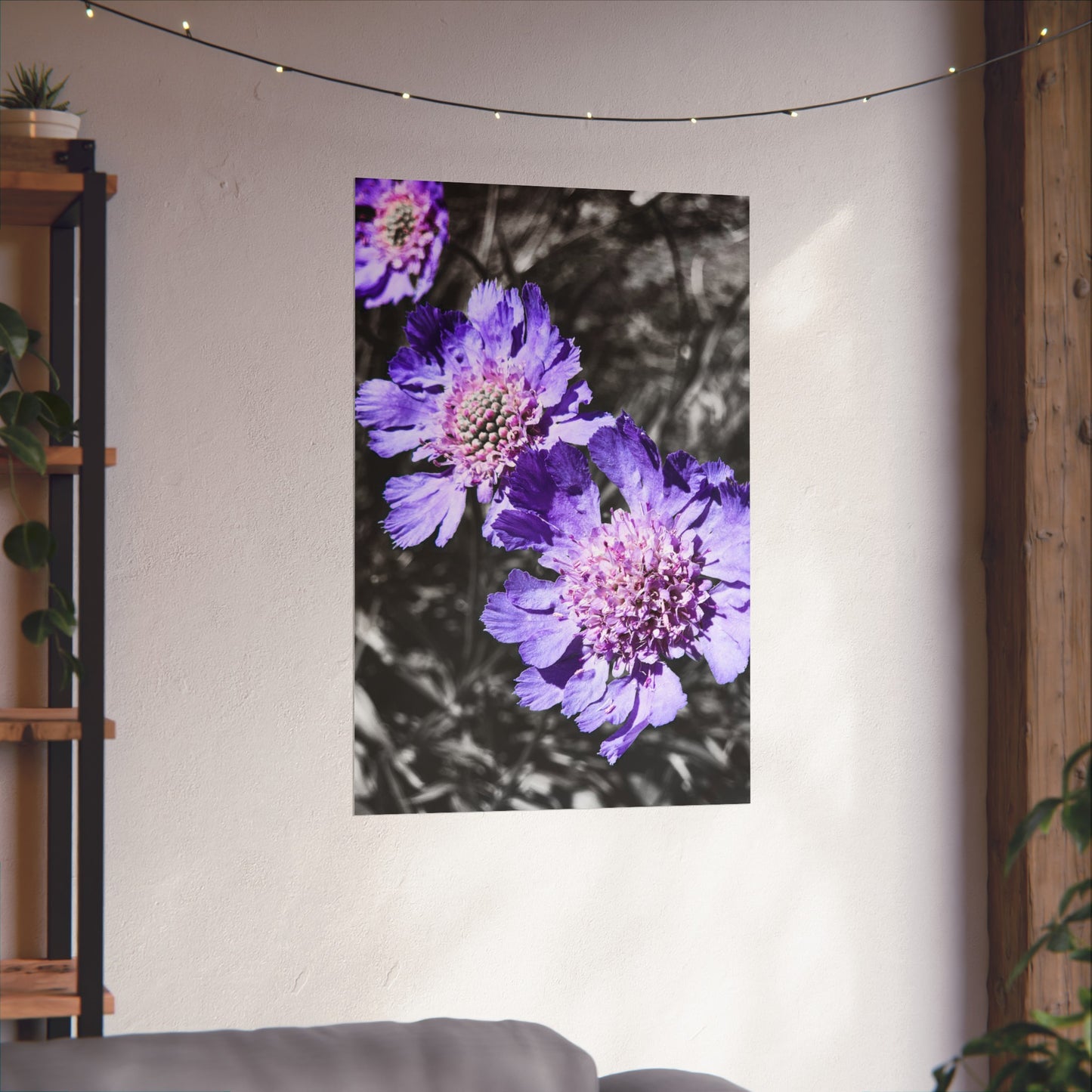 Purple Flower Art Print (frame not included)