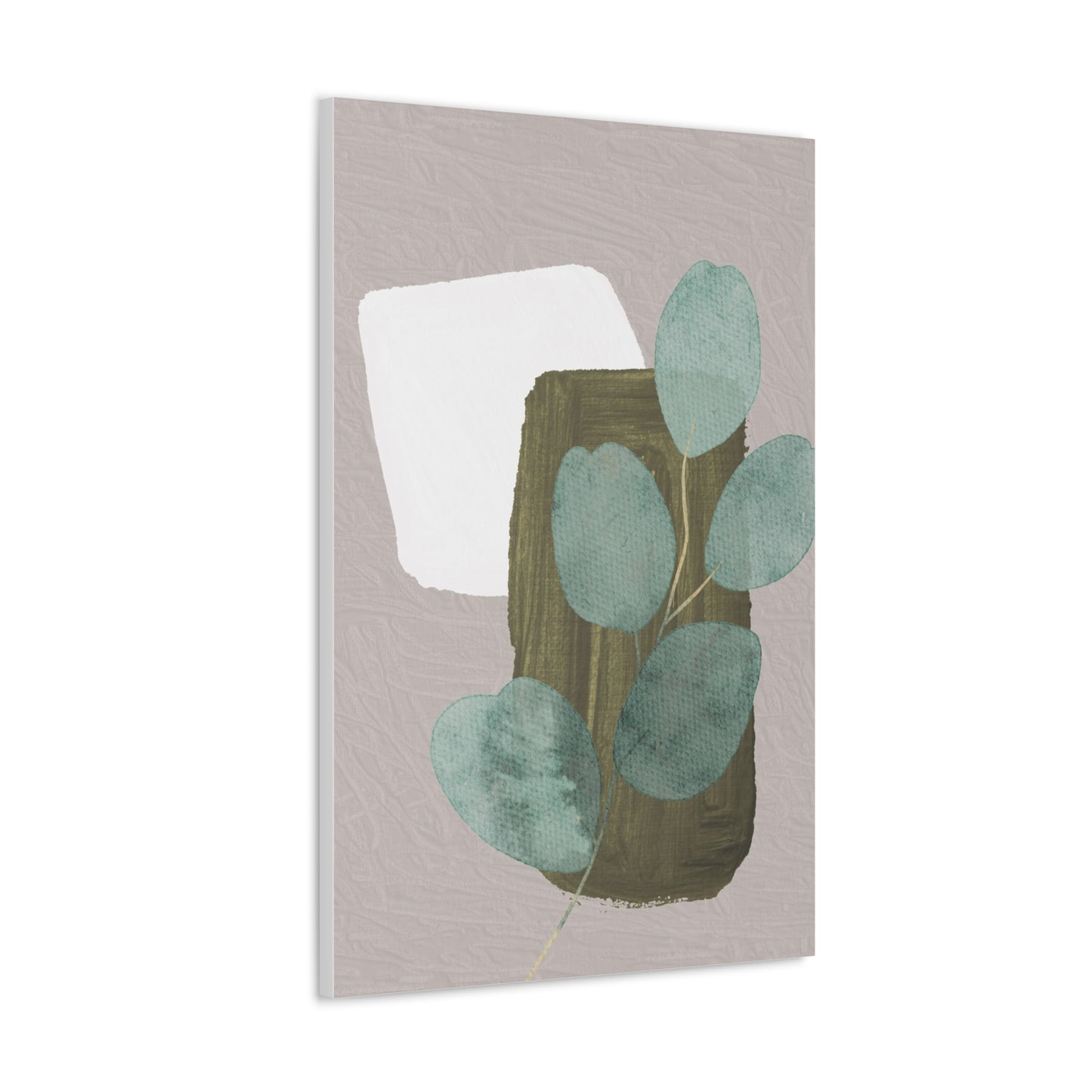 Earth Toned Abstract Plant Canvas