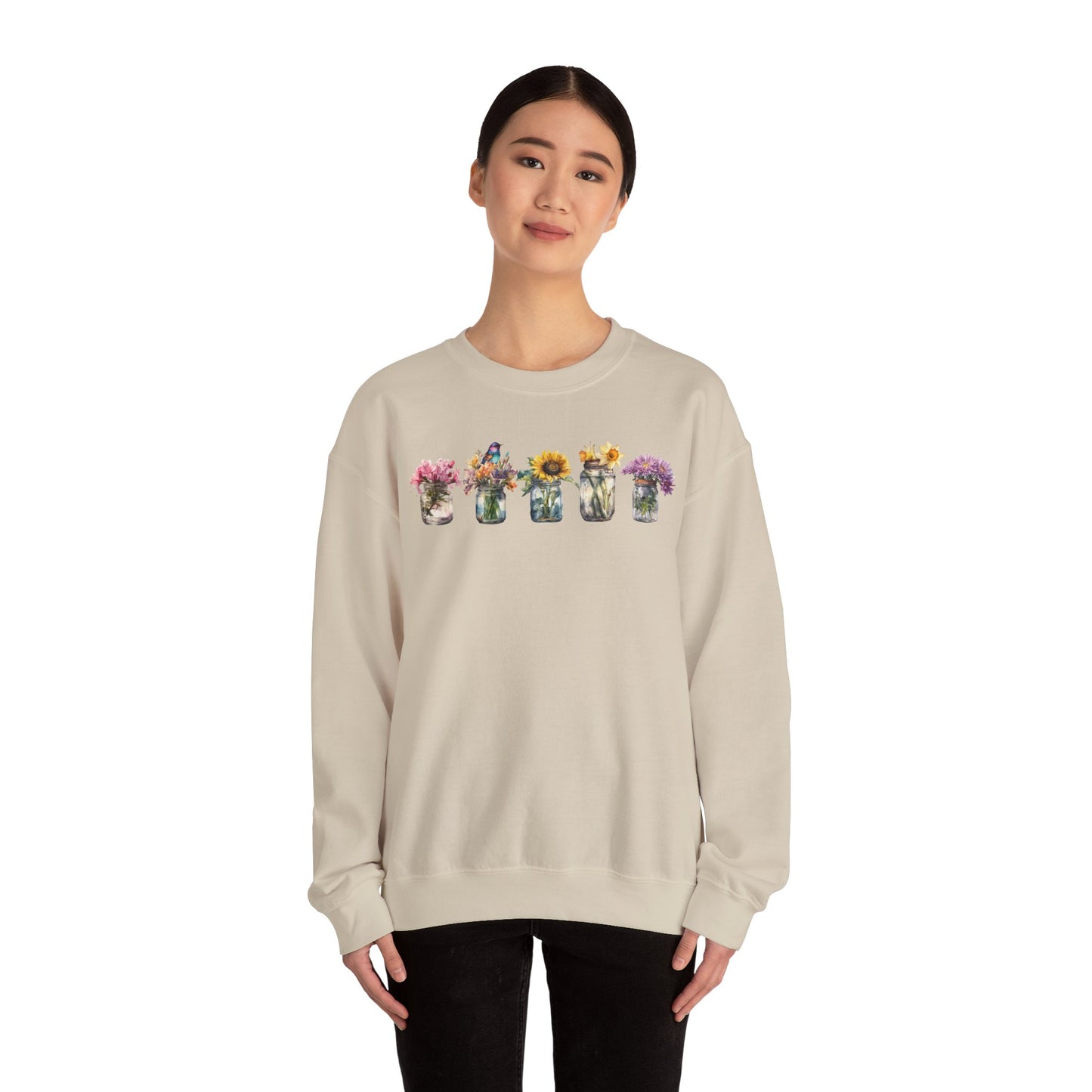 Floral Crewneck Sweatshirt - Cozy Gift for Nature Lovers, Comfortable Warmth for Fall, Spring Fashion, Ideal for Casual Outings, [...]