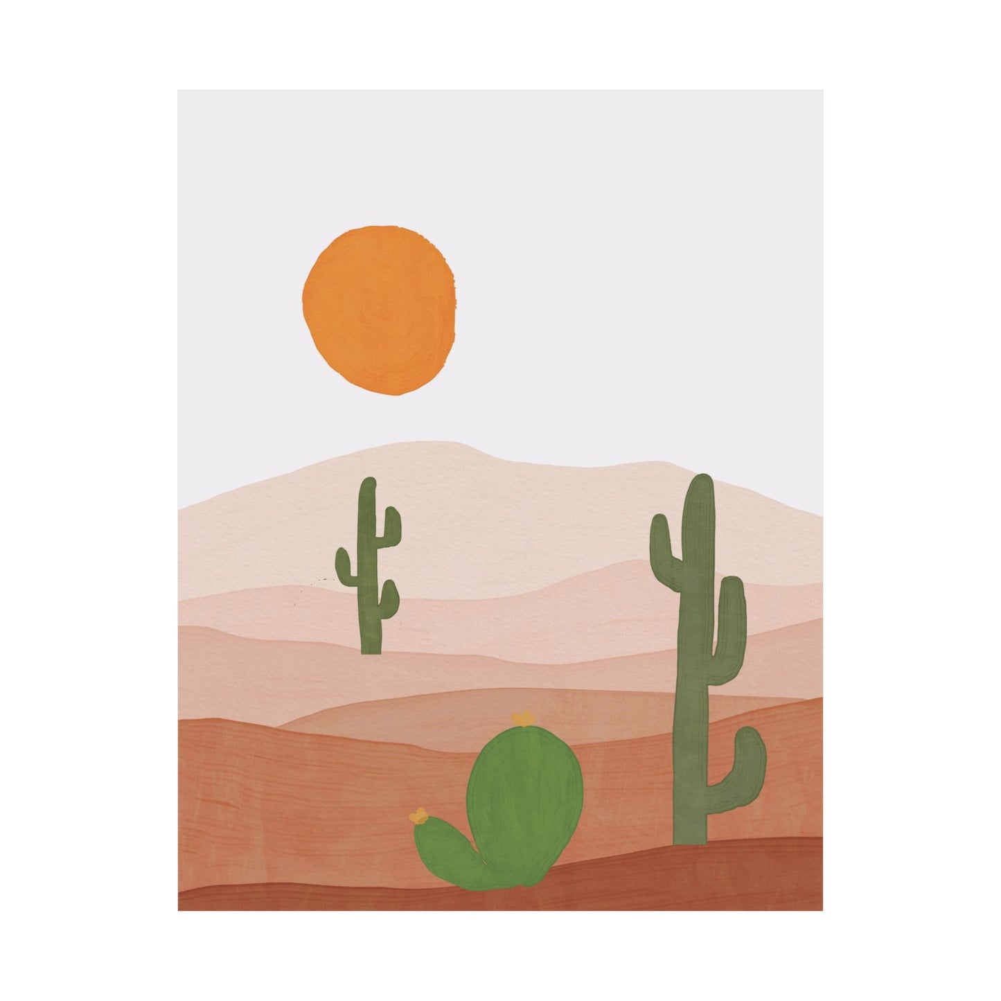 Southwestern Cactus Art Print (frame not included)