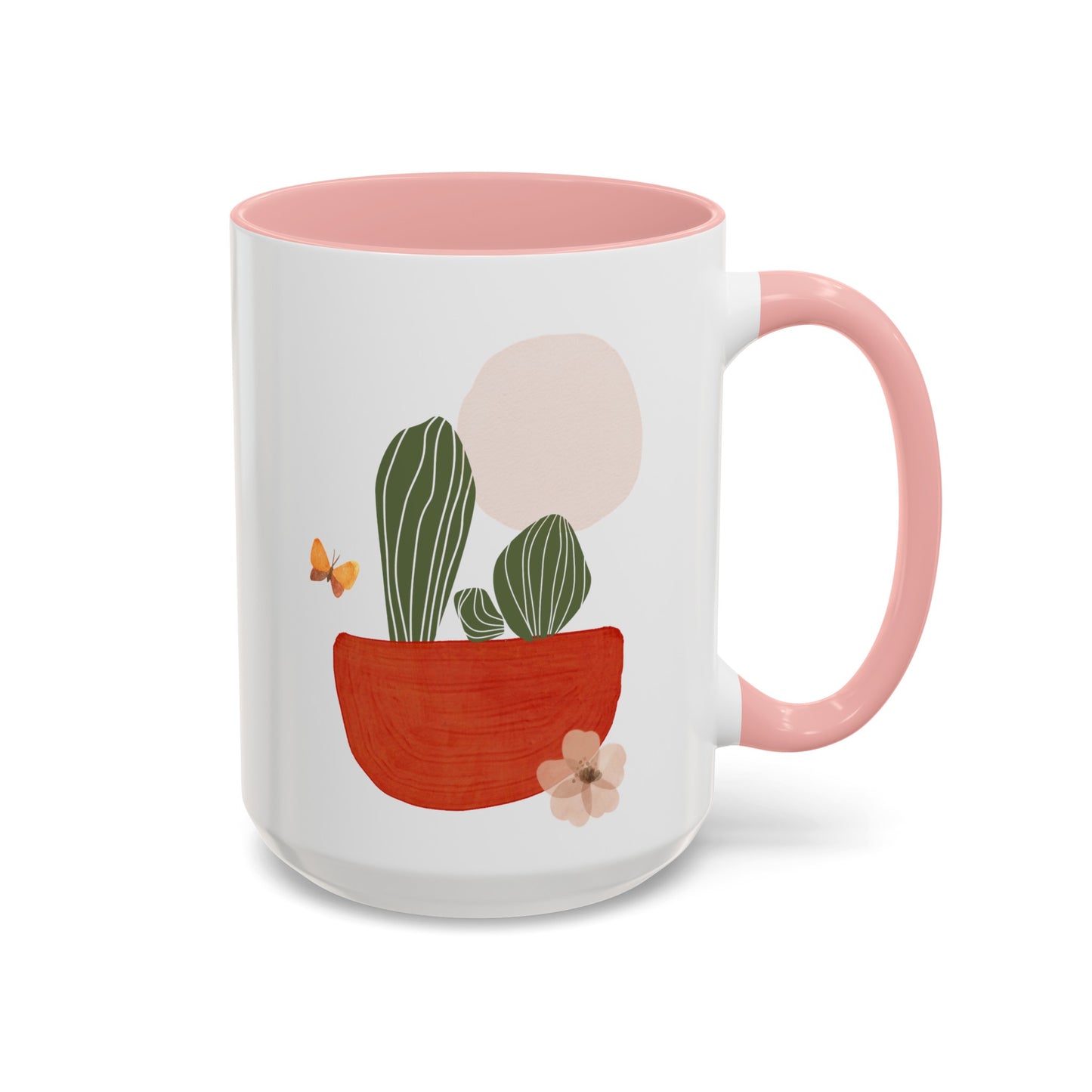 Cactus Flower Butterfly Mug