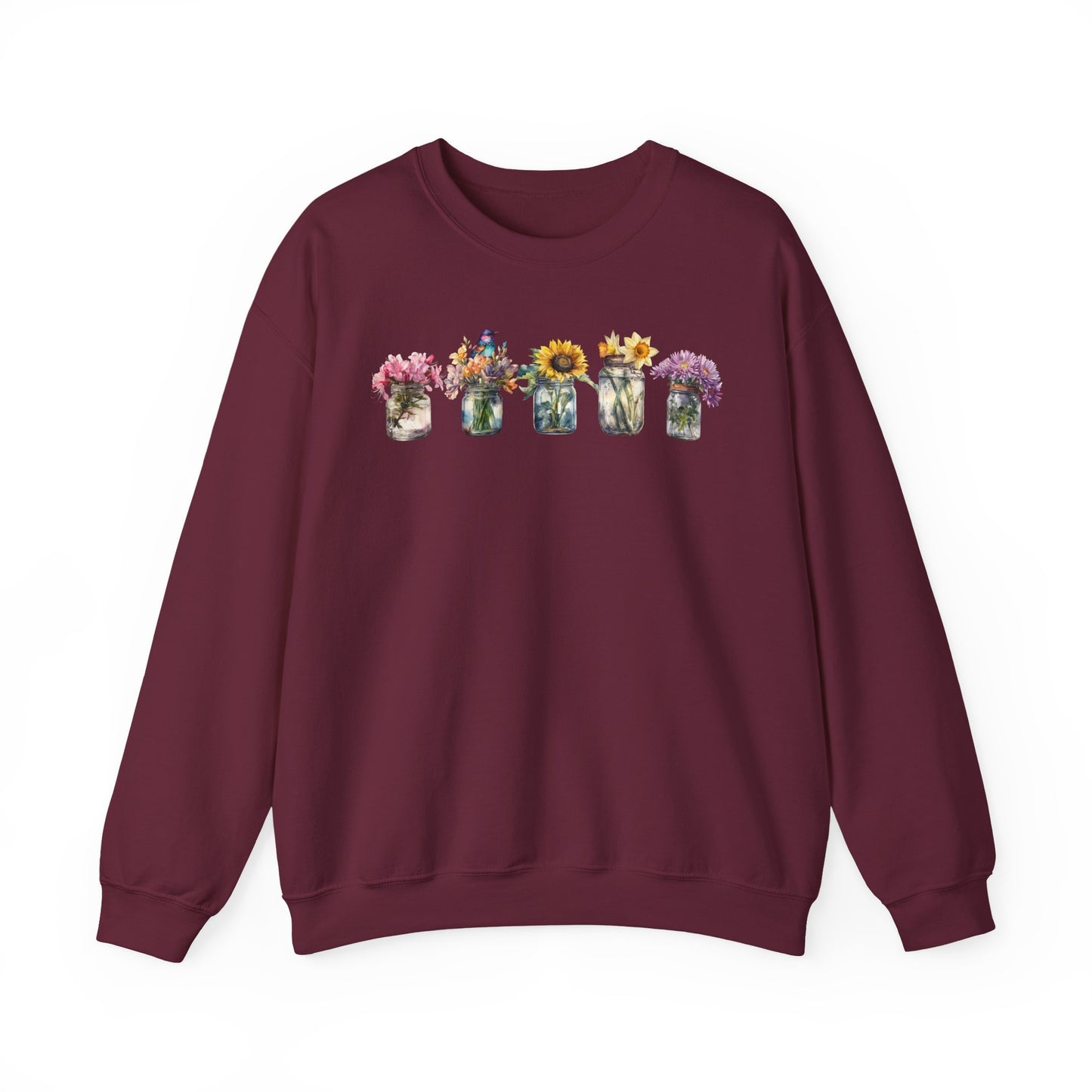 Floral Crewneck Sweatshirt - Cozy Gift for Nature Lovers, Comfortable Warmth for Fall, Spring Fashion, Ideal for Casual Outings, [...]
