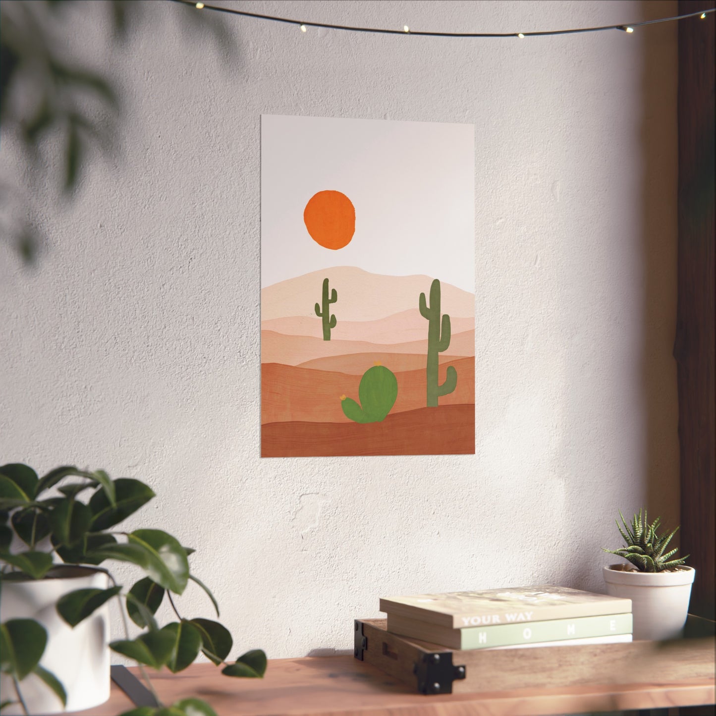 Southwestern Cactus Art Print (frame not included)