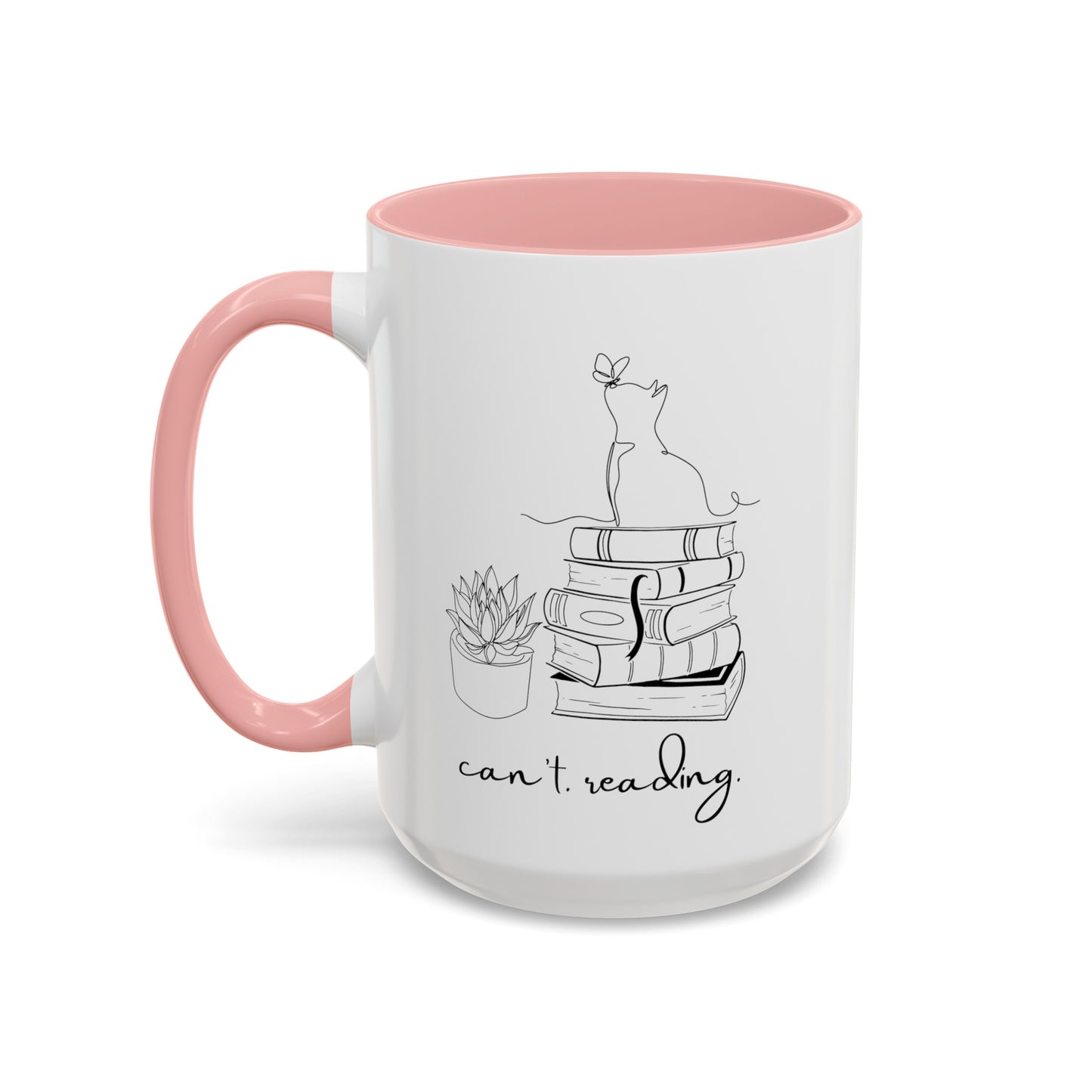 Cat Book Plant Coffee Mug