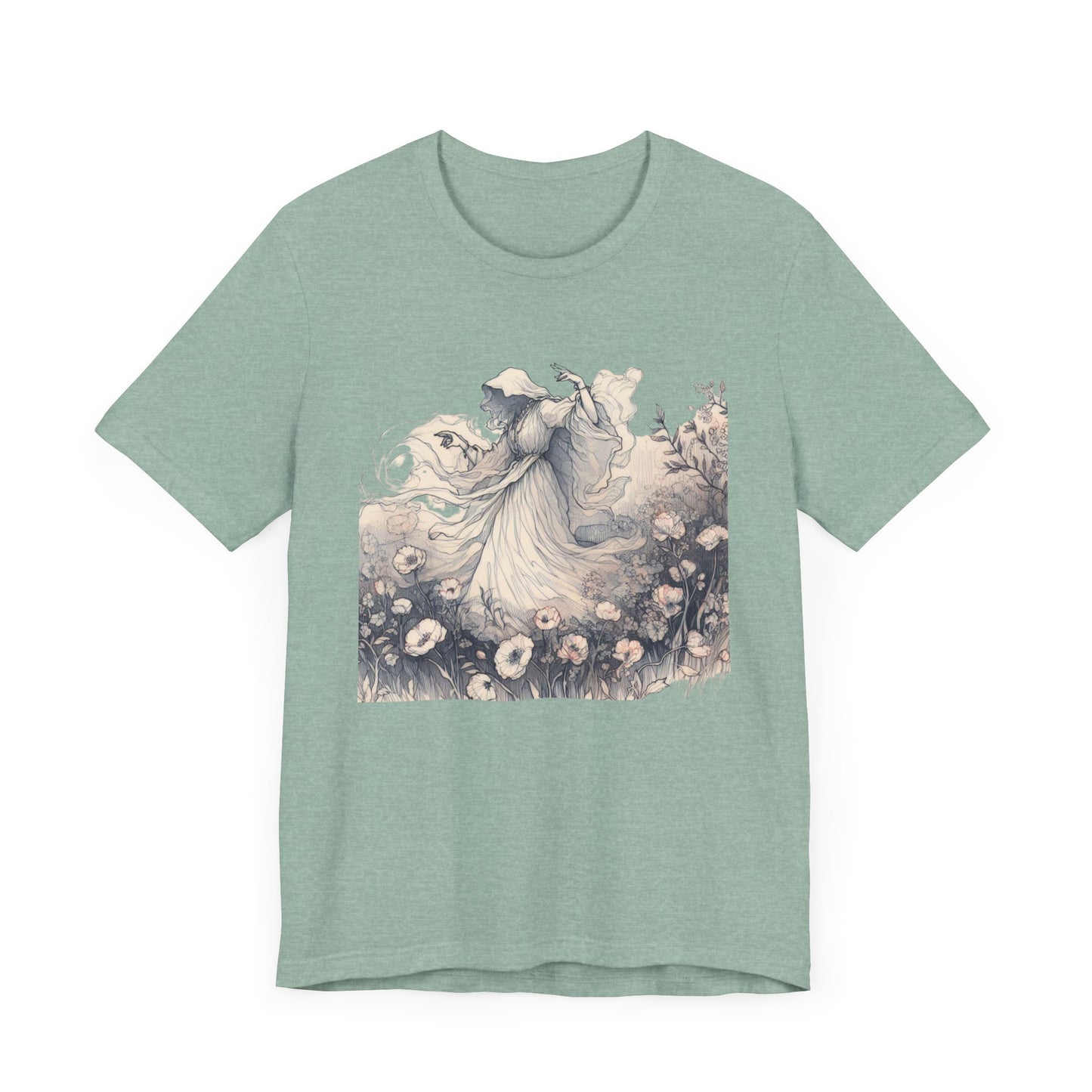 Vintage Floral Ghost T-Shirt