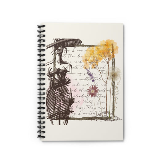 Floral Spiral Notebook - Ruled Line, Botanical Journal, Floral Stationery, Gift for Students, Nature Lovers, Self-Expression Tool