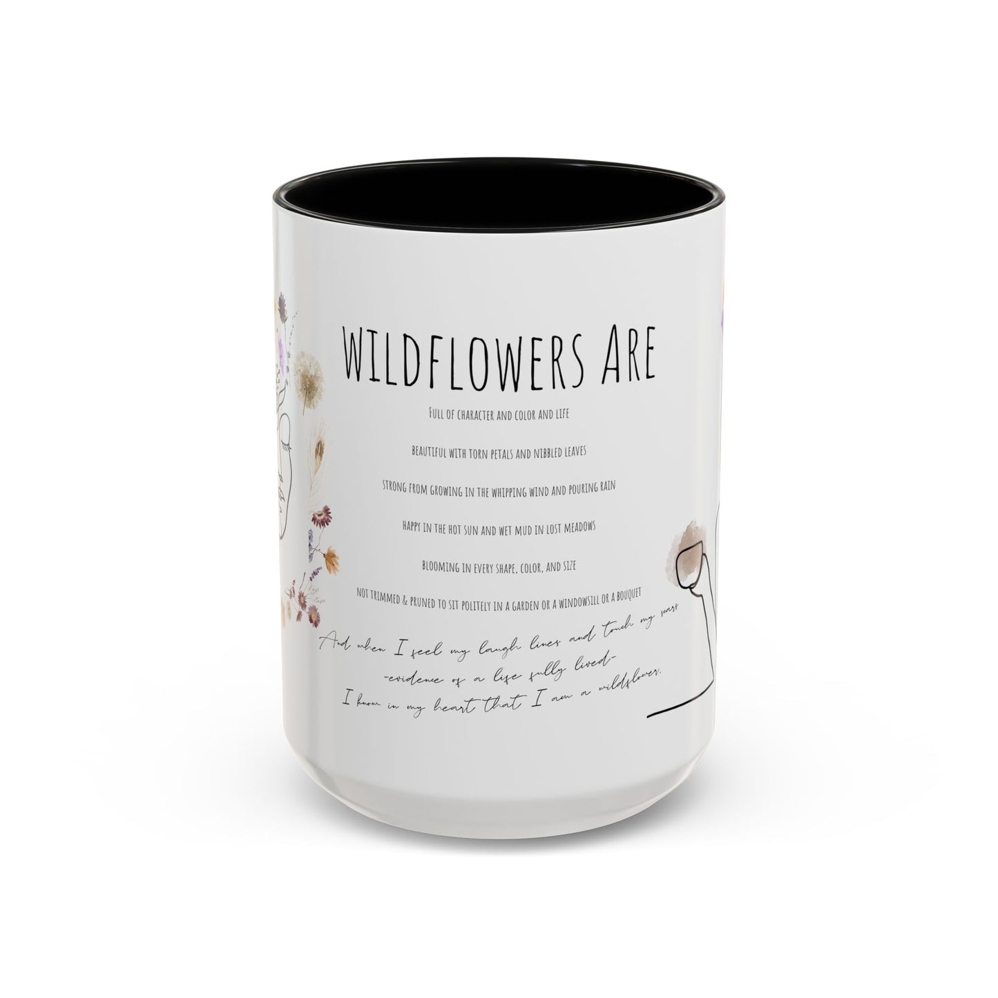 Floral Design Coffee Mug, Cozy Gift for Readers, Cute Decor for Home, Perfect for Coffee Lovers, Unique Kitchen Accessories
