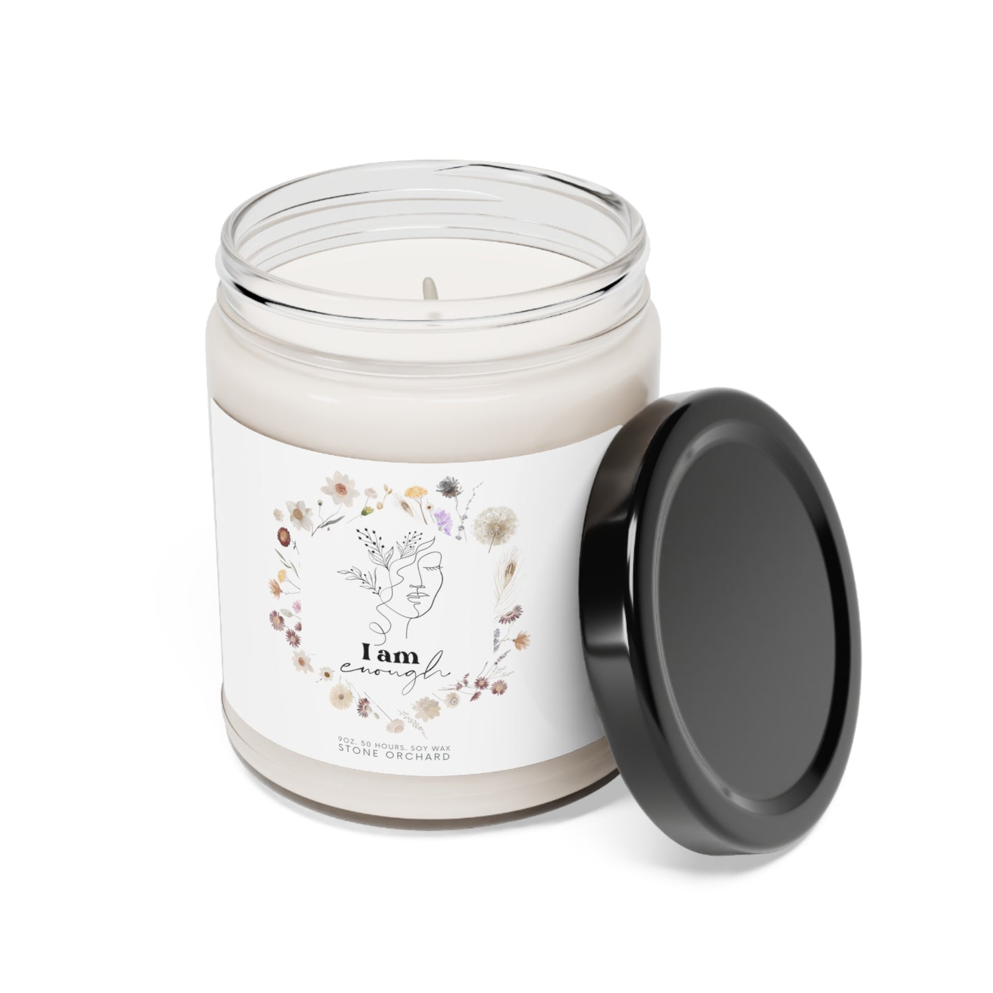 I Am Enough Scented Soy Candle, 9oz