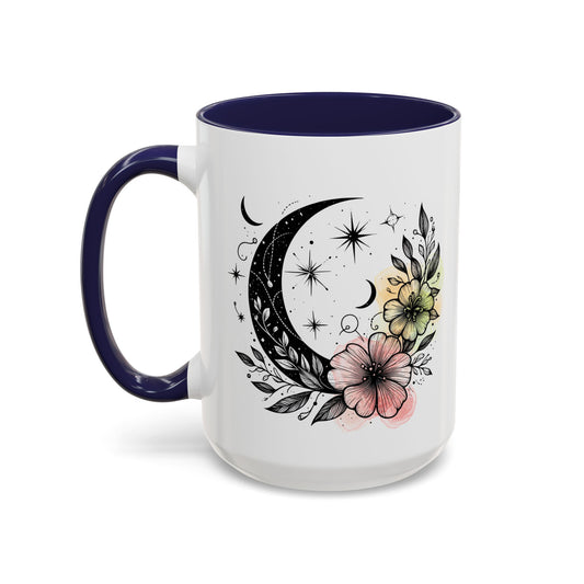 floral moon mug