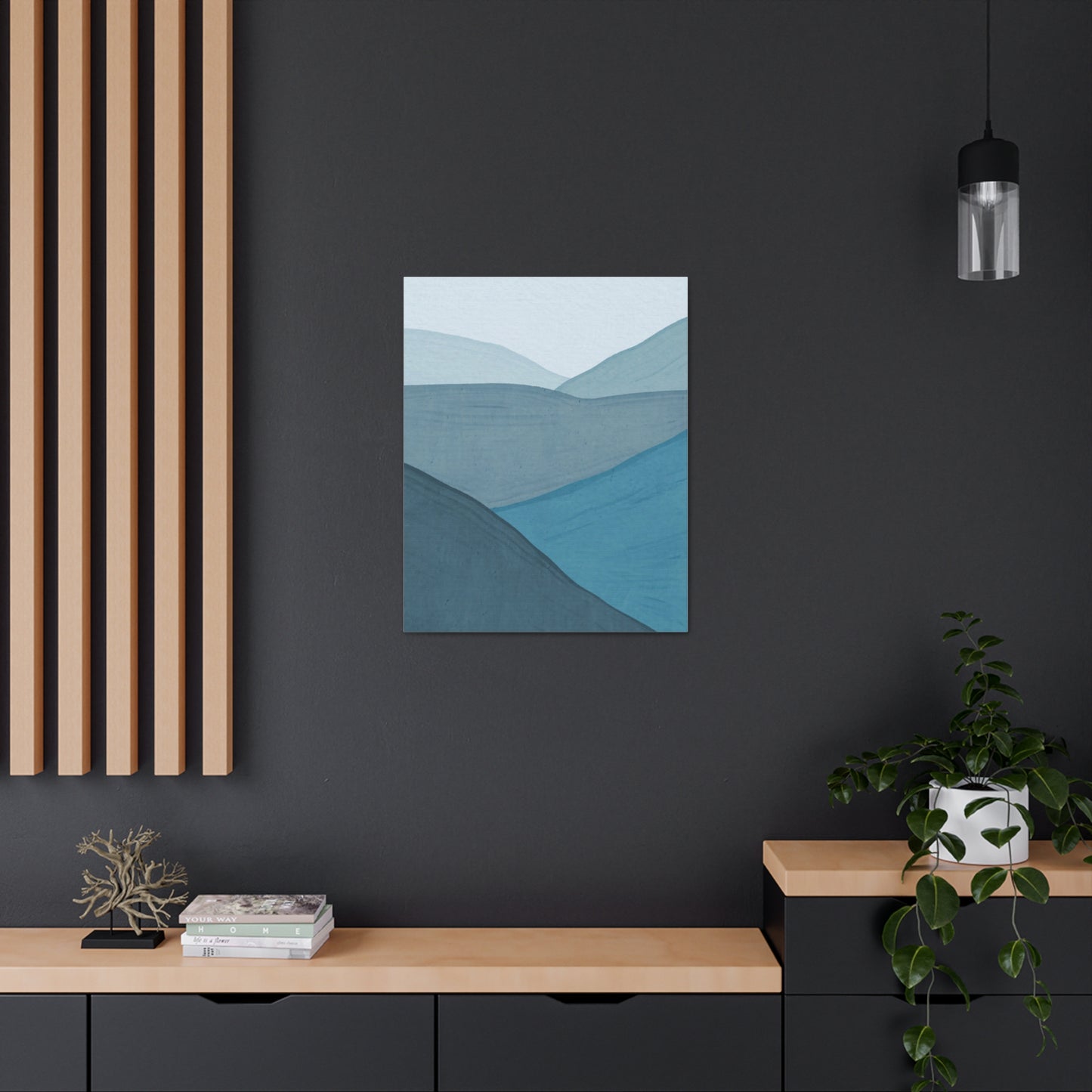 Abstract Blue Ocean Canvas