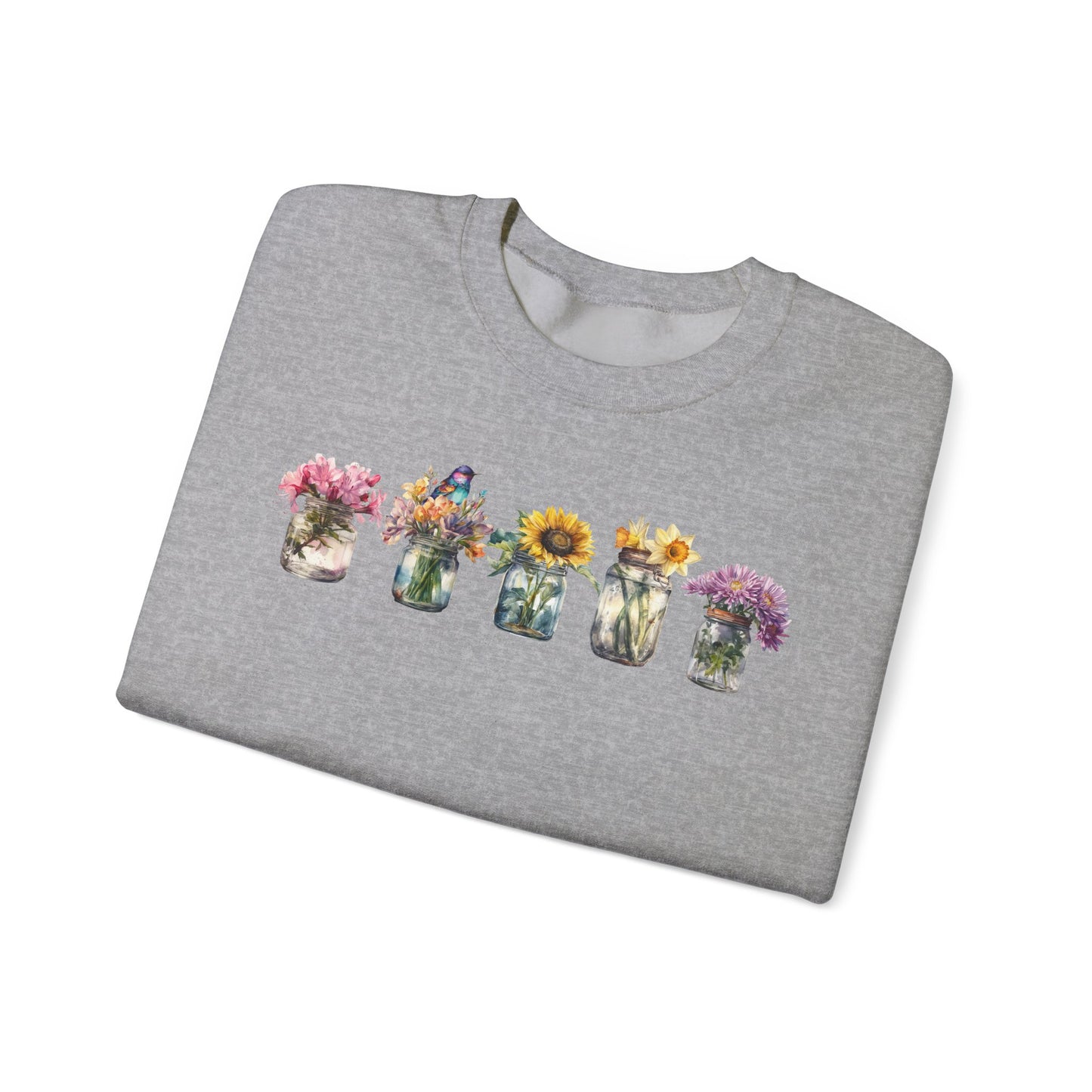 Floral Crewneck Sweatshirt - Cozy Gift for Nature Lovers, Comfortable Warmth for Fall, Spring Fashion, Ideal for Casual Outings, [...]