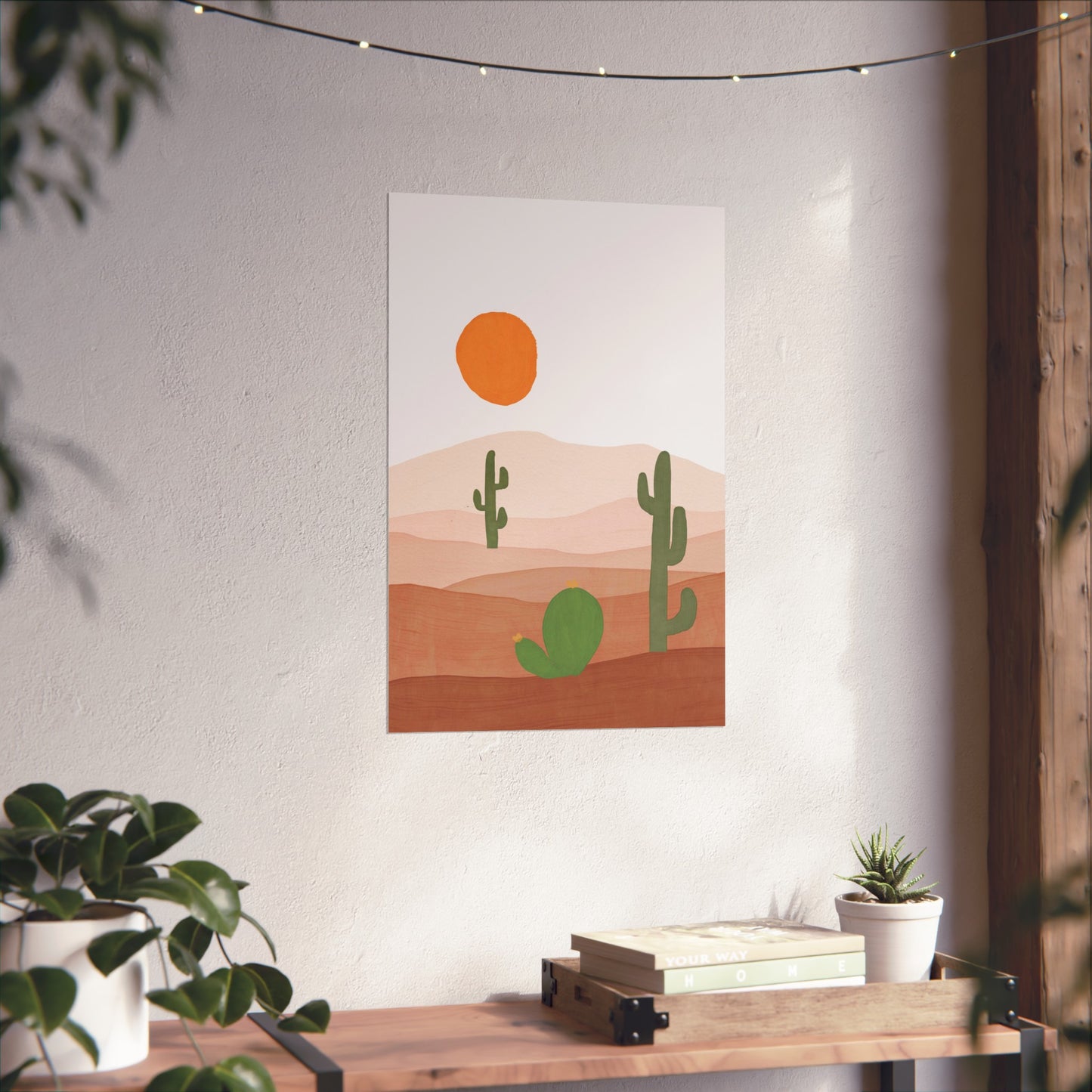 Southwestern Cactus Art Print (frame not included)