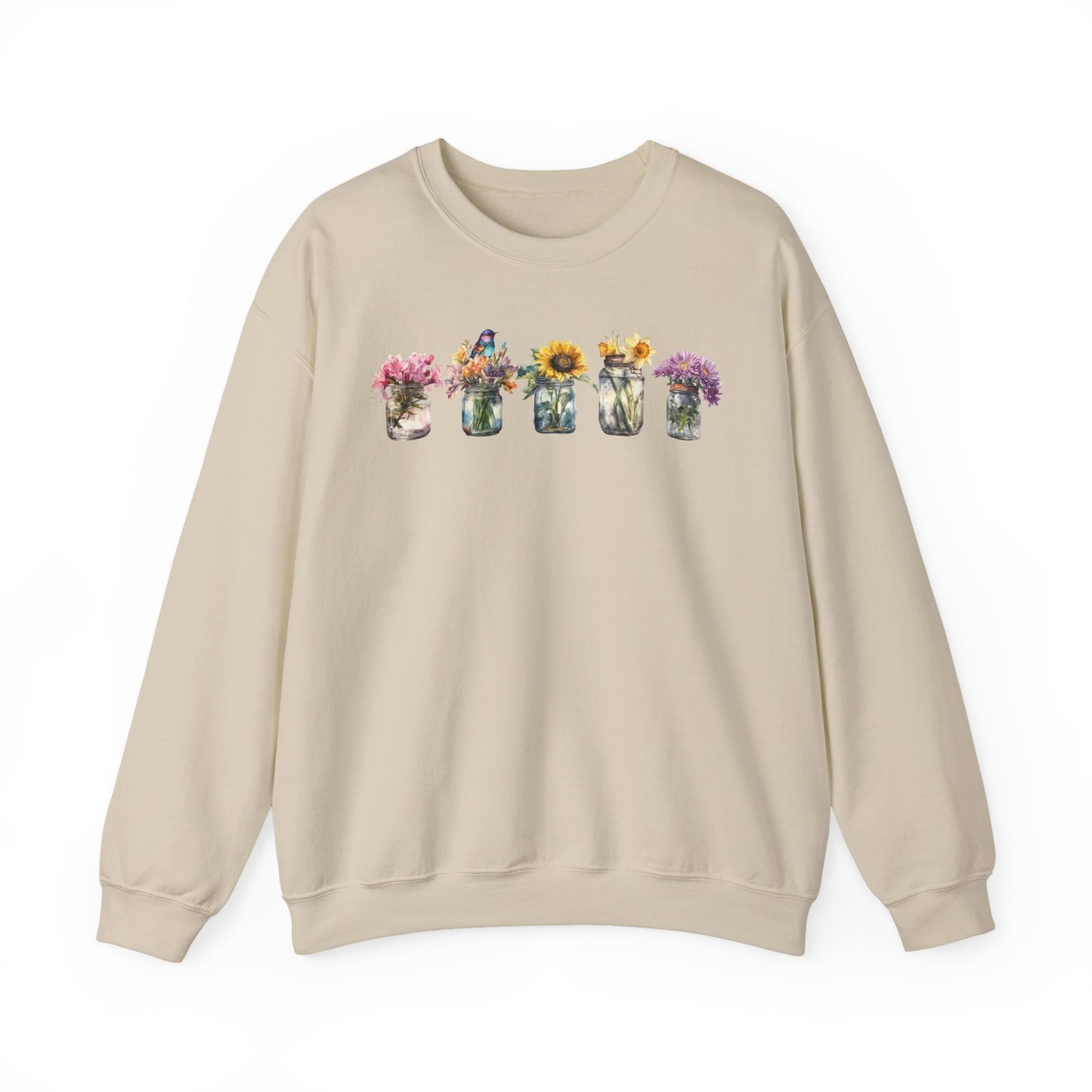 Floral Crewneck Sweatshirt - Cozy Gift for Nature Lovers, Comfortable Warmth for Fall, Spring Fashion, Ideal for Casual Outings, [...]