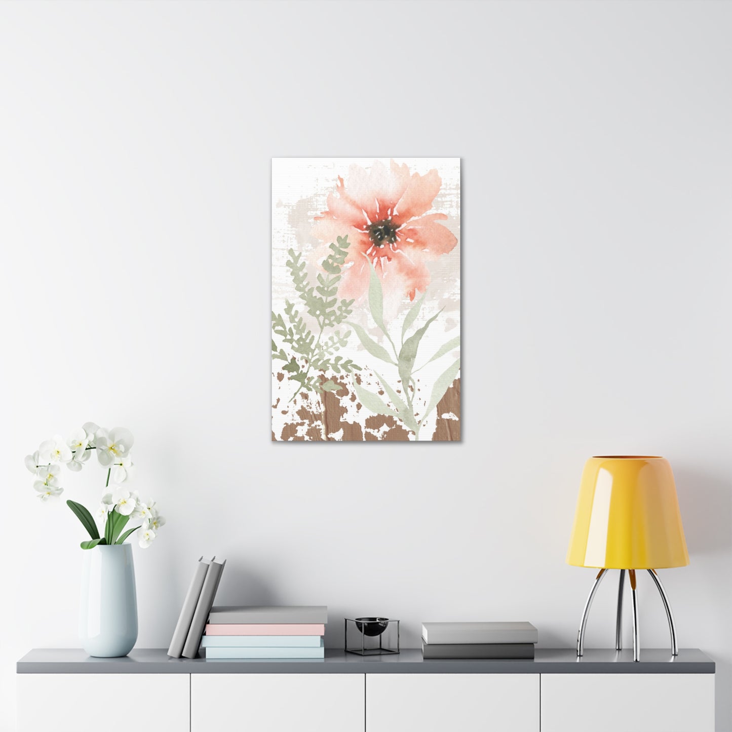 Rustic Farmhouse Floral Canvas