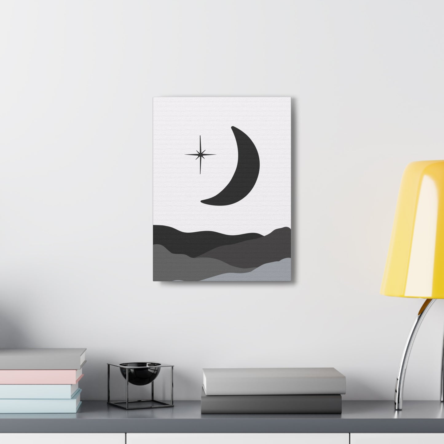 Moon and Clouds Canvas