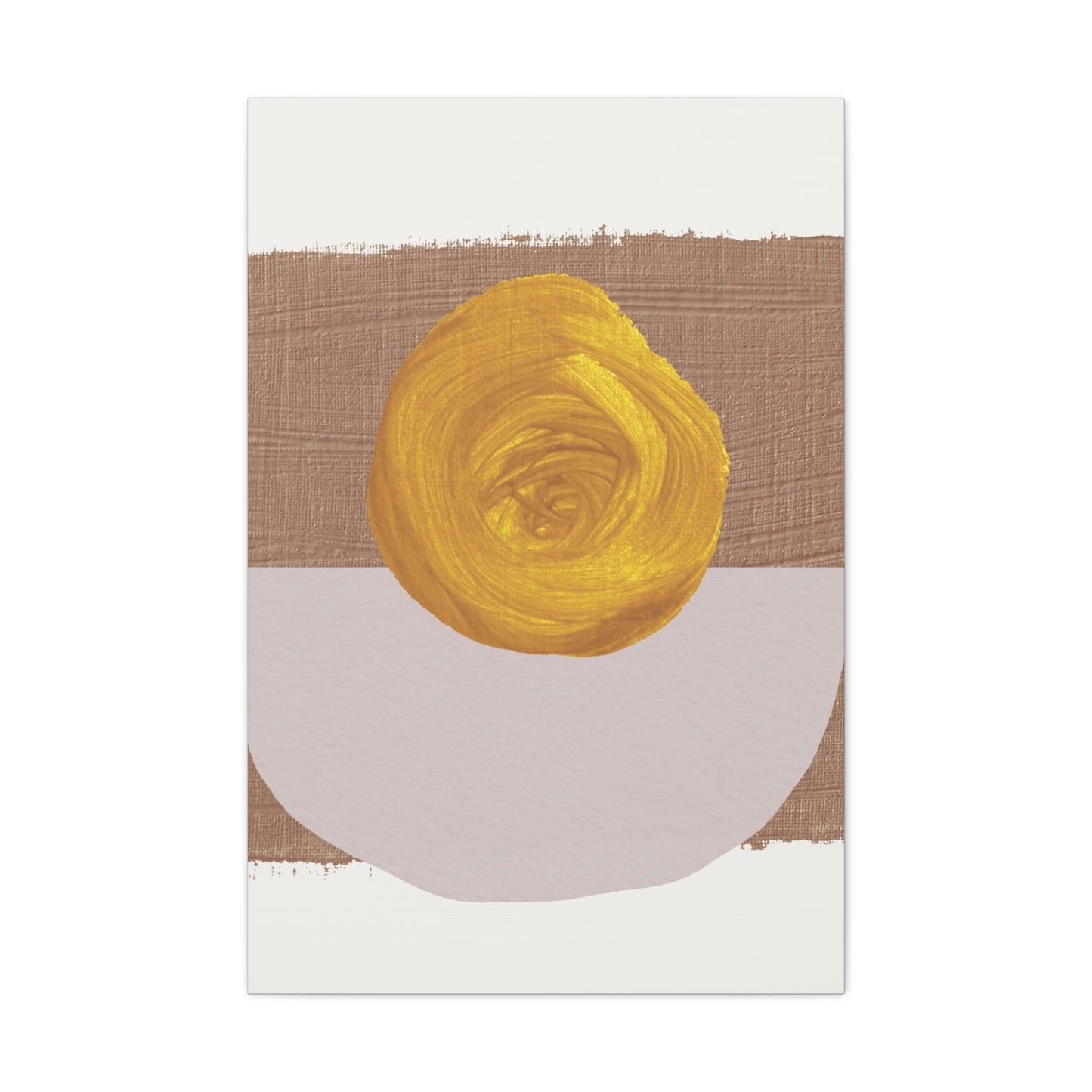 Golden Circle Abstract Canvas