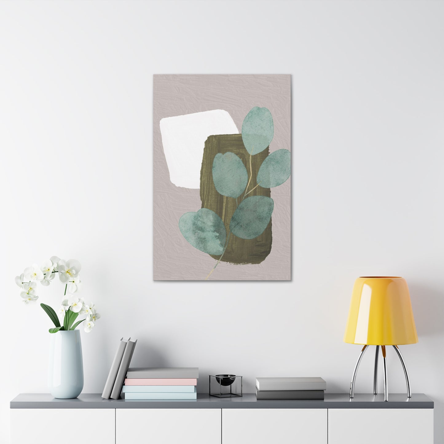 Earth Toned Abstract Plant Canvas