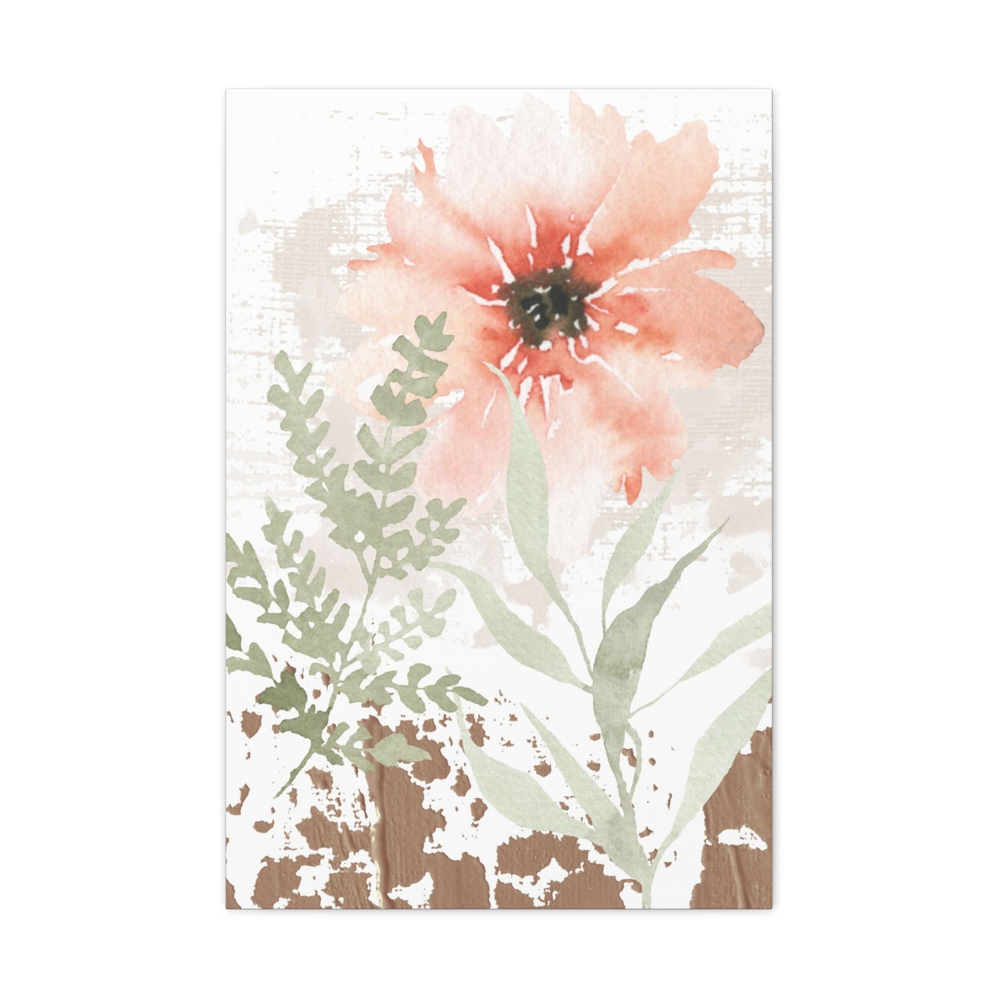 Rustic Farmhouse Floral Canvas