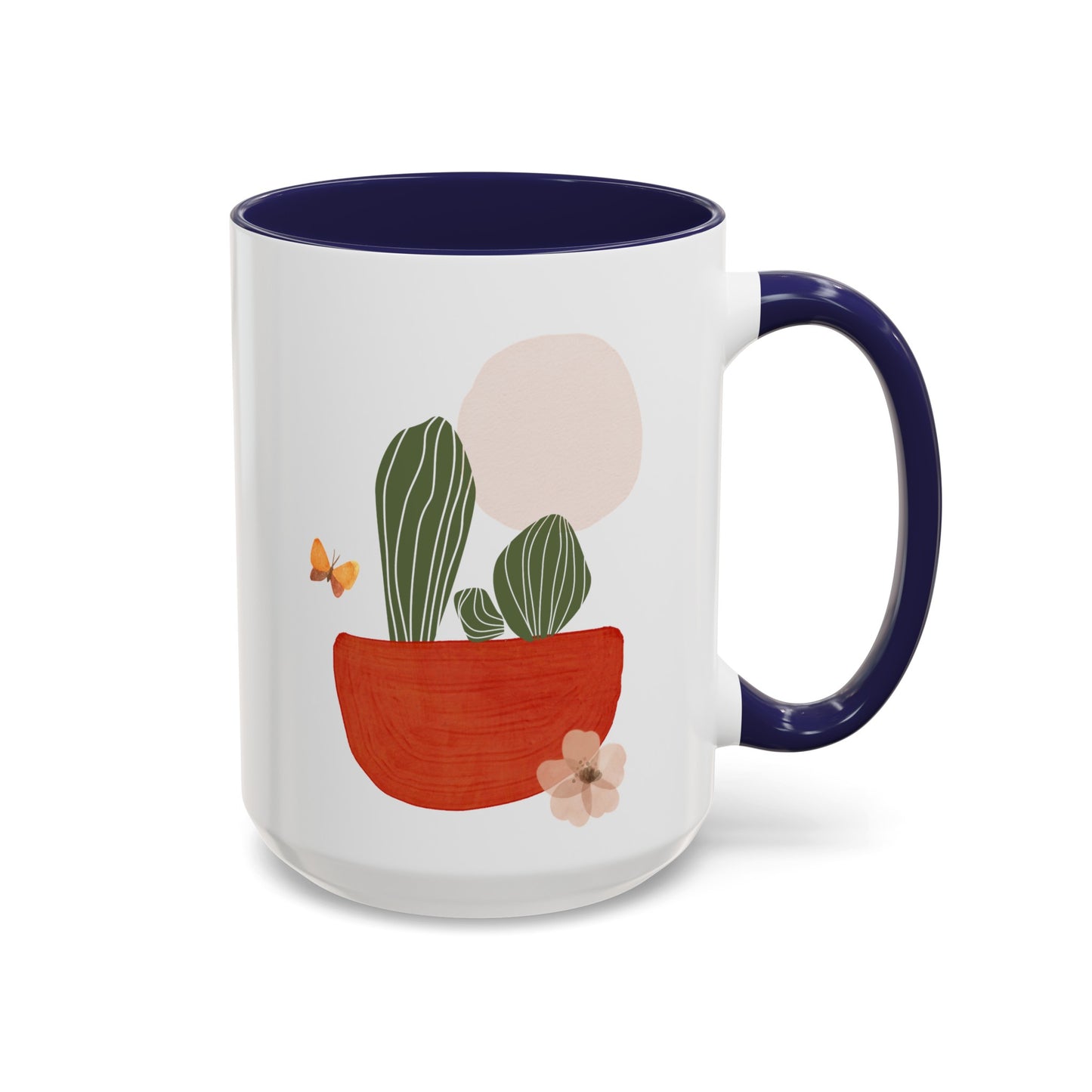 Cactus Flower Butterfly Mug