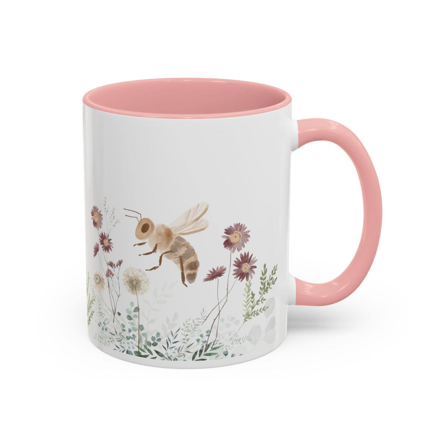 Bee and Flowers Coffee Mug