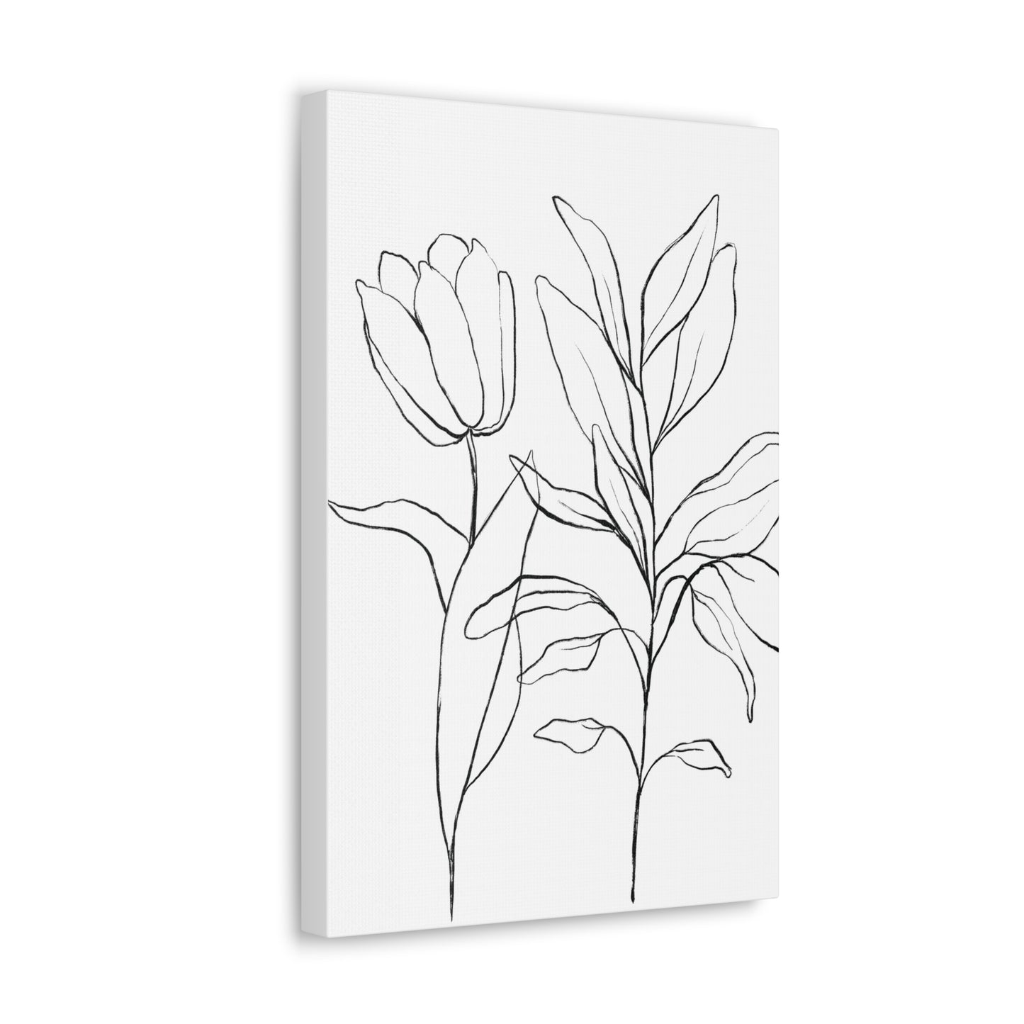 Flower Line Art Canvas