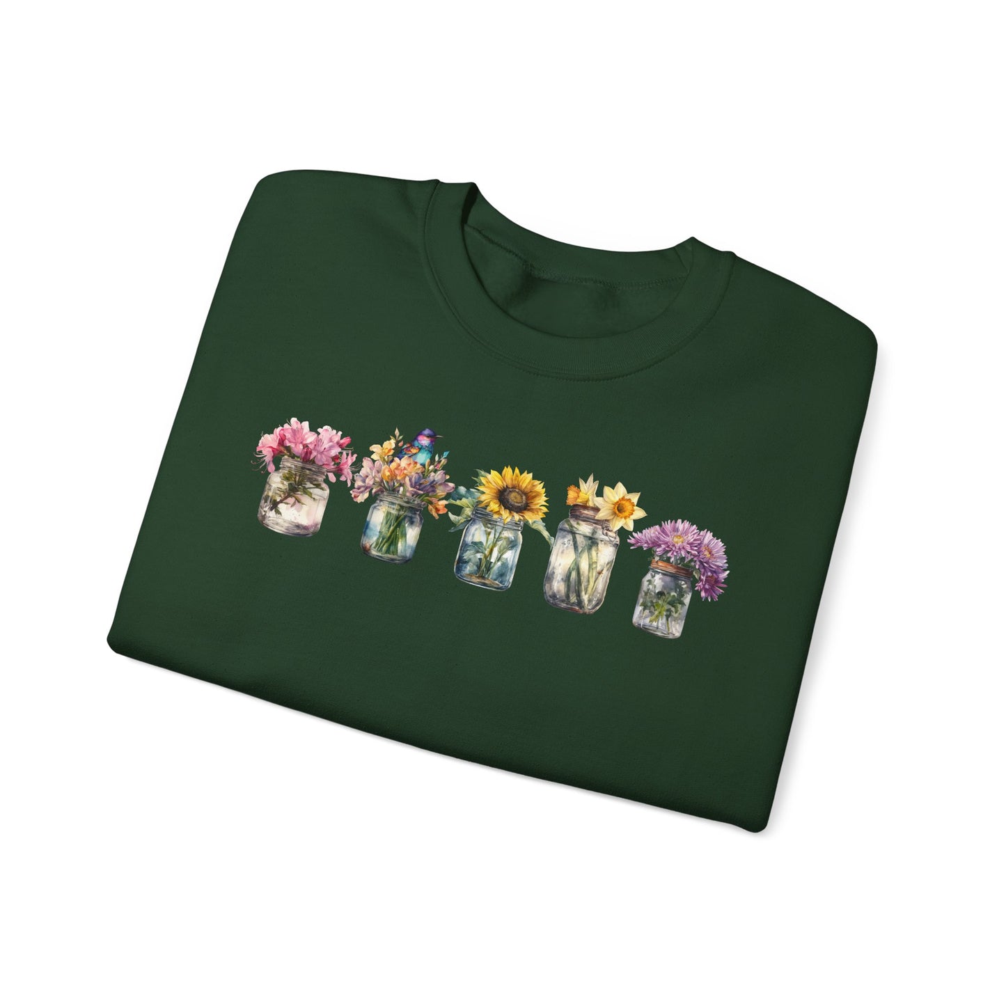 Floral Crewneck Sweatshirt - Cozy Gift for Nature Lovers, Comfortable Warmth for Fall, Spring Fashion, Ideal for Casual Outings, [...]