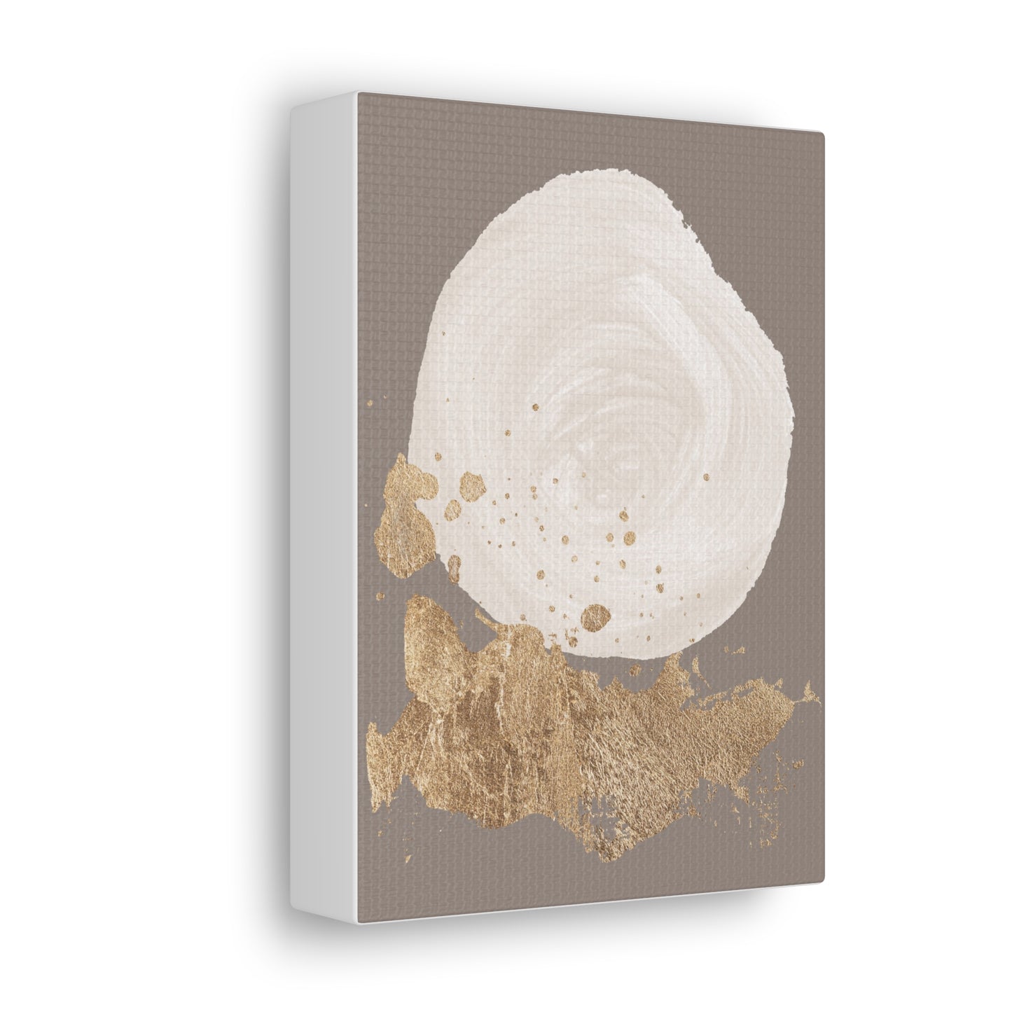 Gold Beige Coffee Abstract Canvas