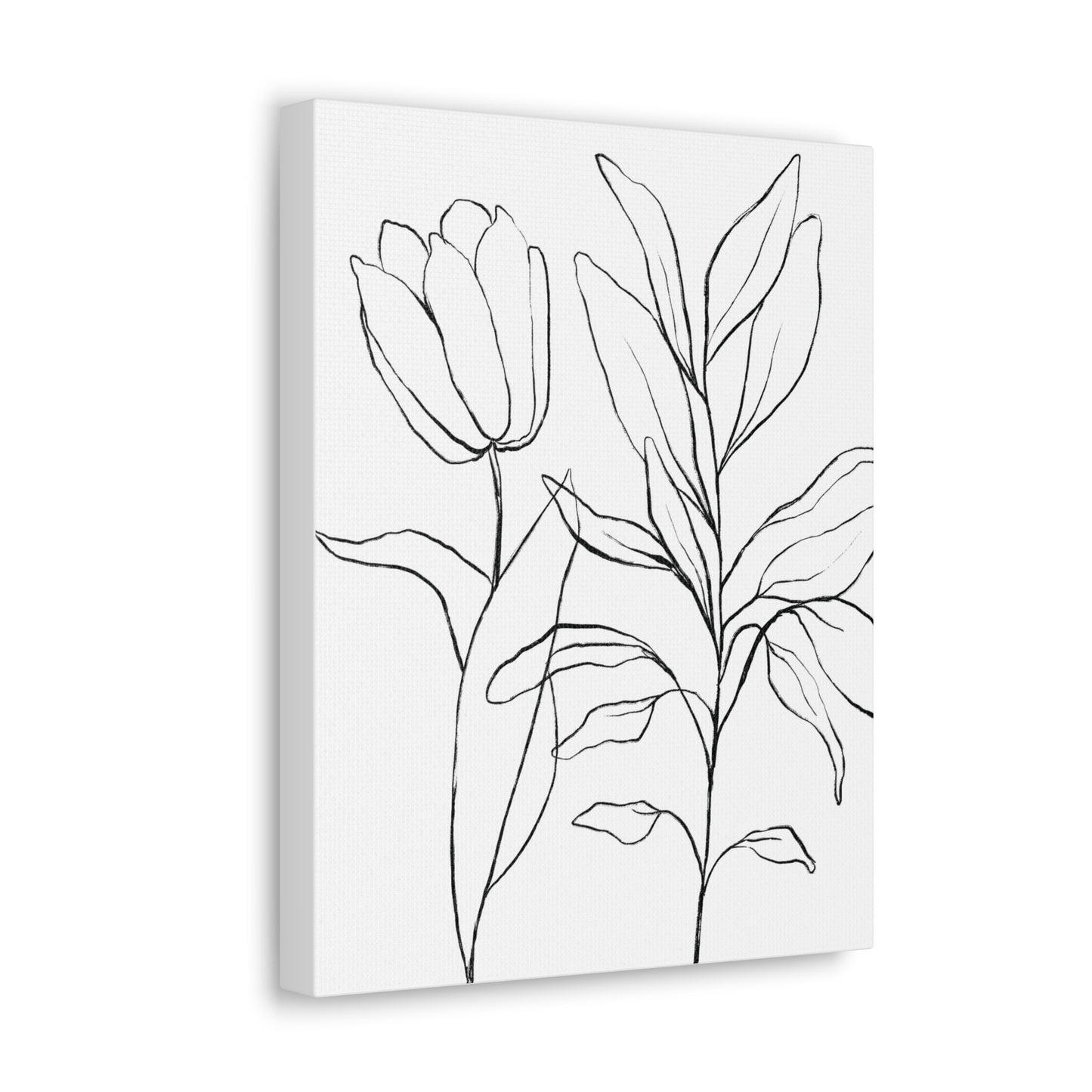 Flower Line Art Canvas