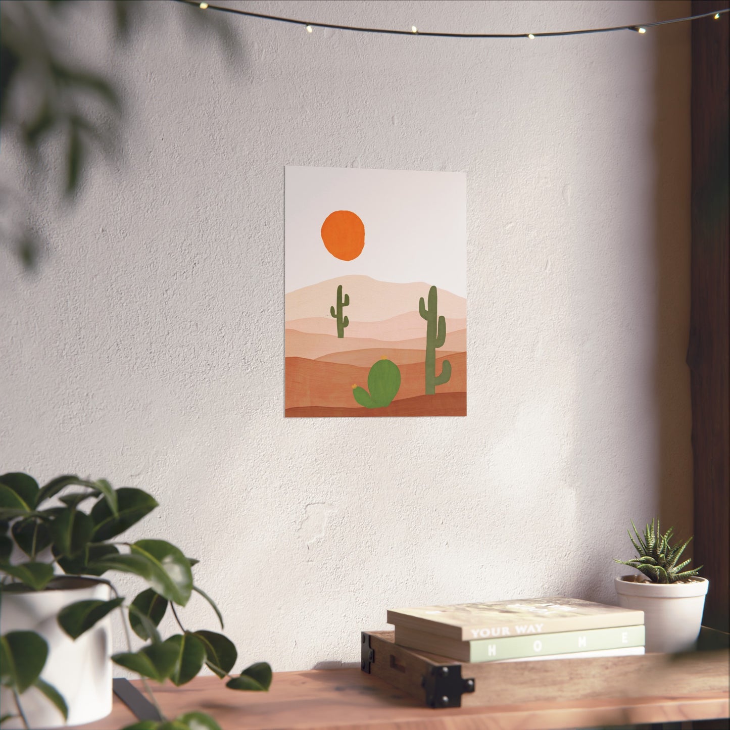 Southwestern Cactus Art Print (frame not included)