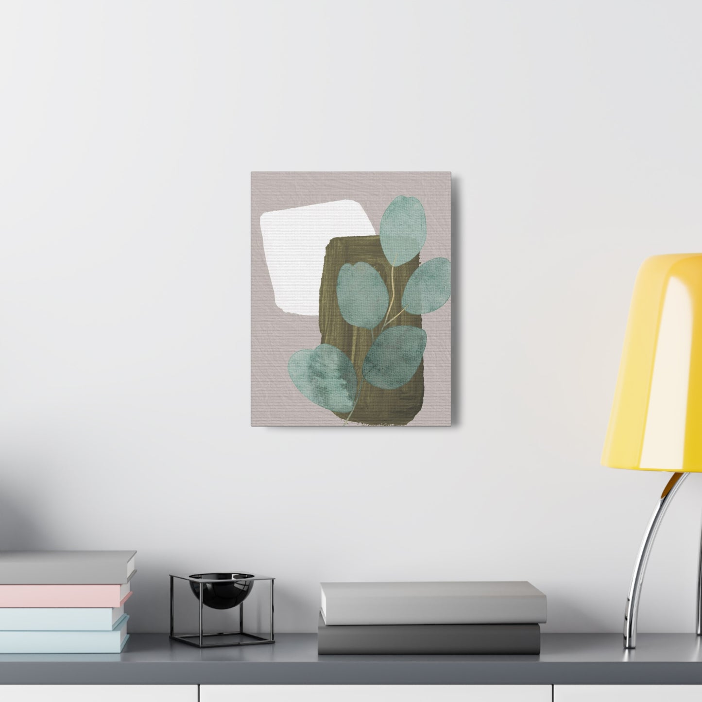 Earth Toned Abstract Plant Canvas