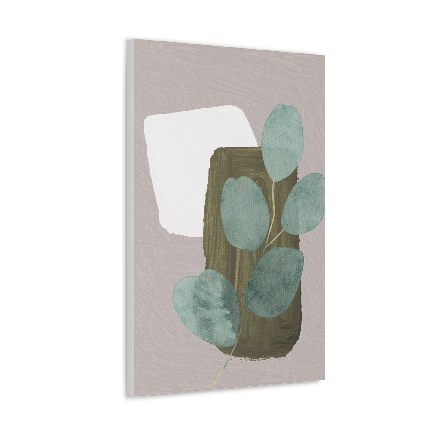 Earth Toned Abstract Plant Canvas