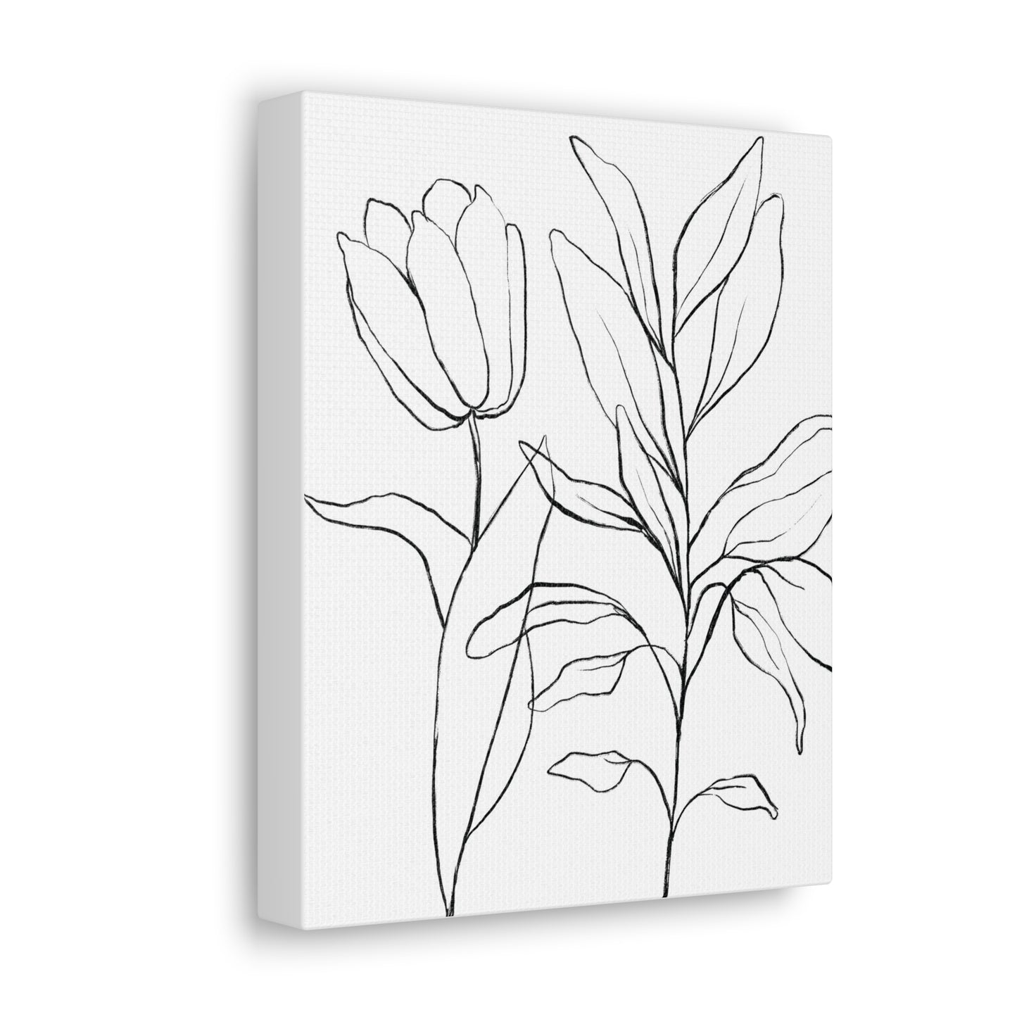 Flower Line Art Canvas