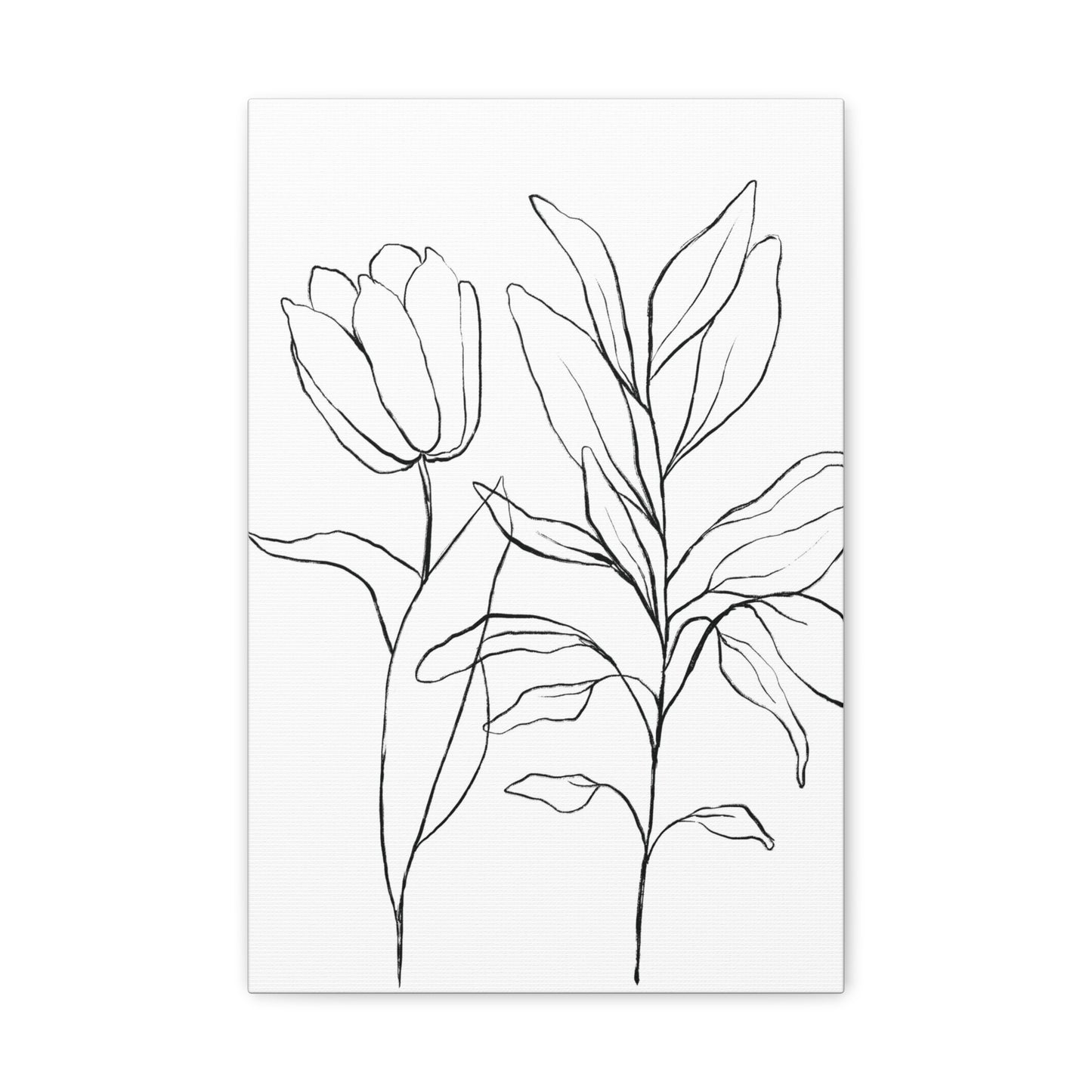 black and white flower wall art